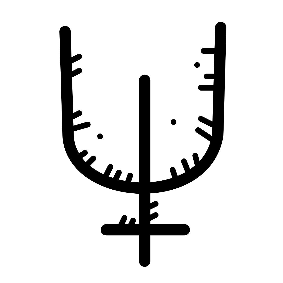 quill style símbolo de neptuno icon