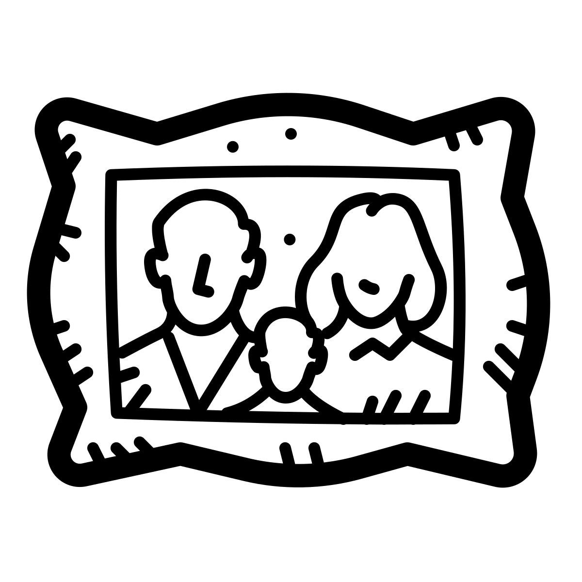 quill style foto di famiglia vecchio stile icon