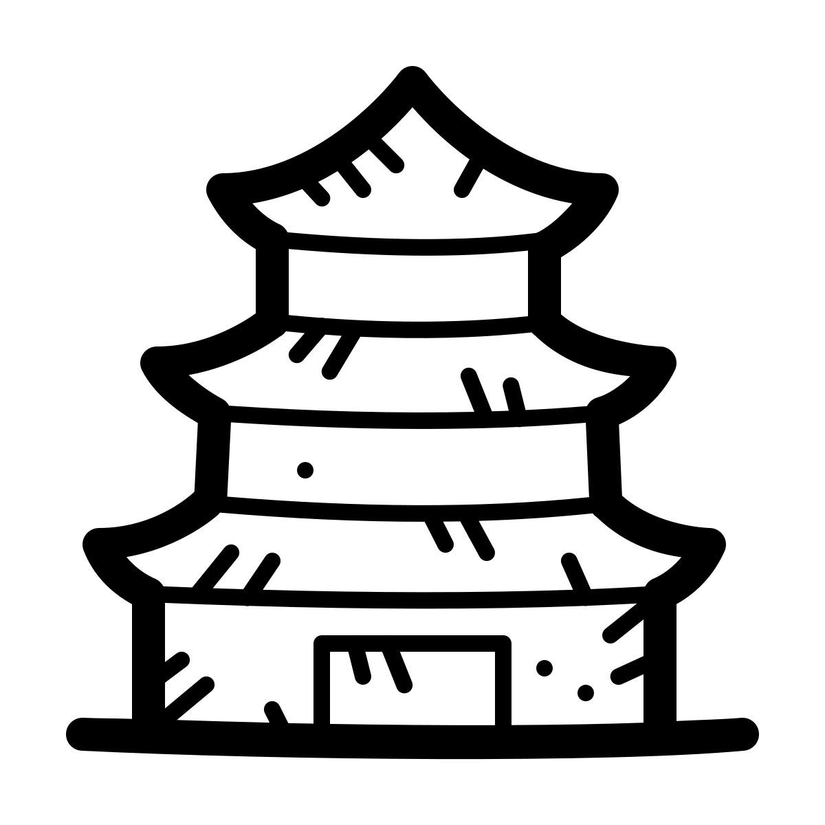 quill style pagoda icon