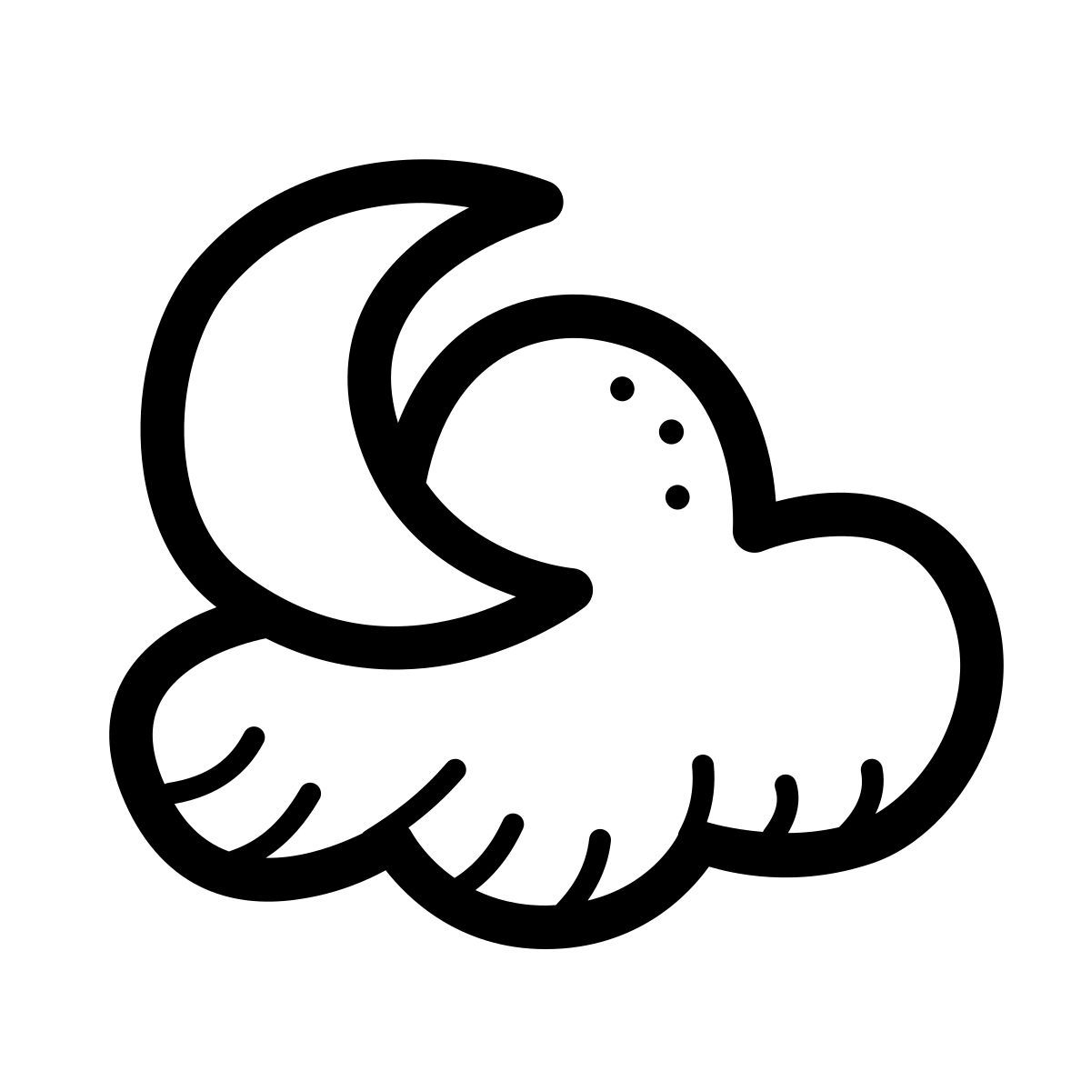 quill style noche parcialmente nublada icon