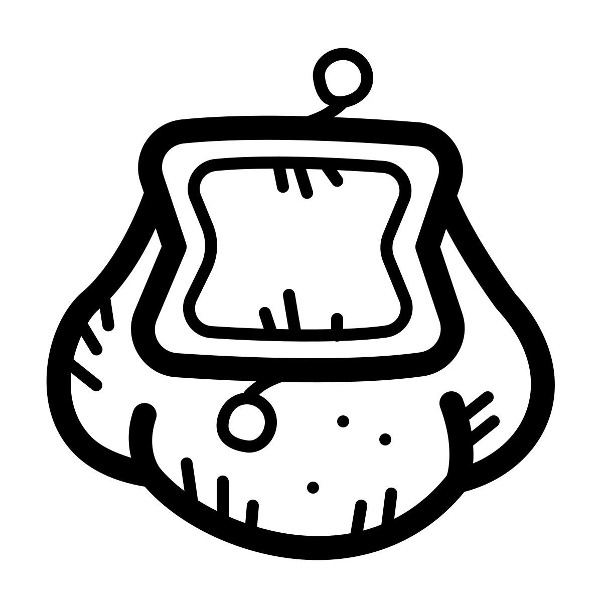 quill style porte monnaie intérieur icon