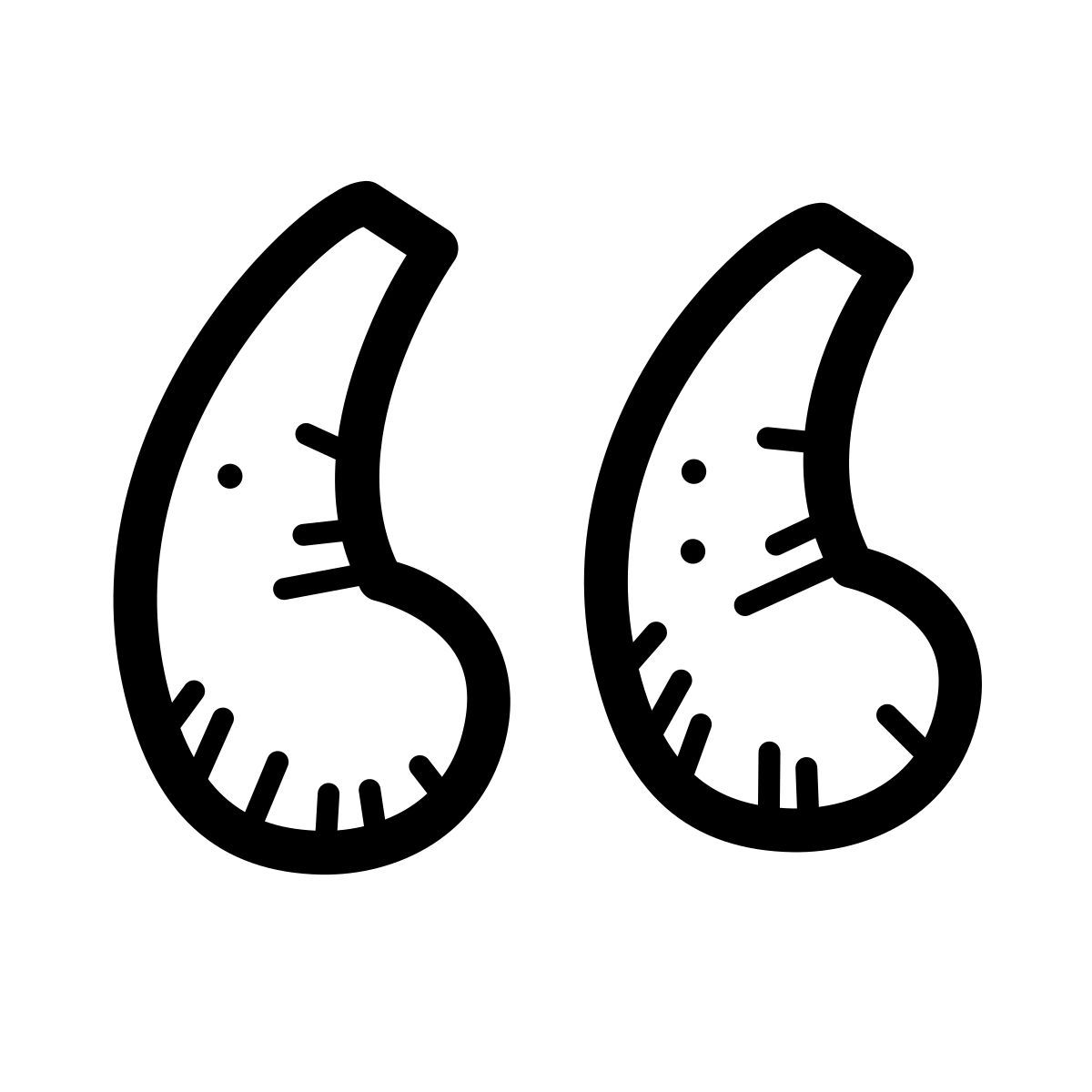 quill style anführungszeichen unten (links) icon