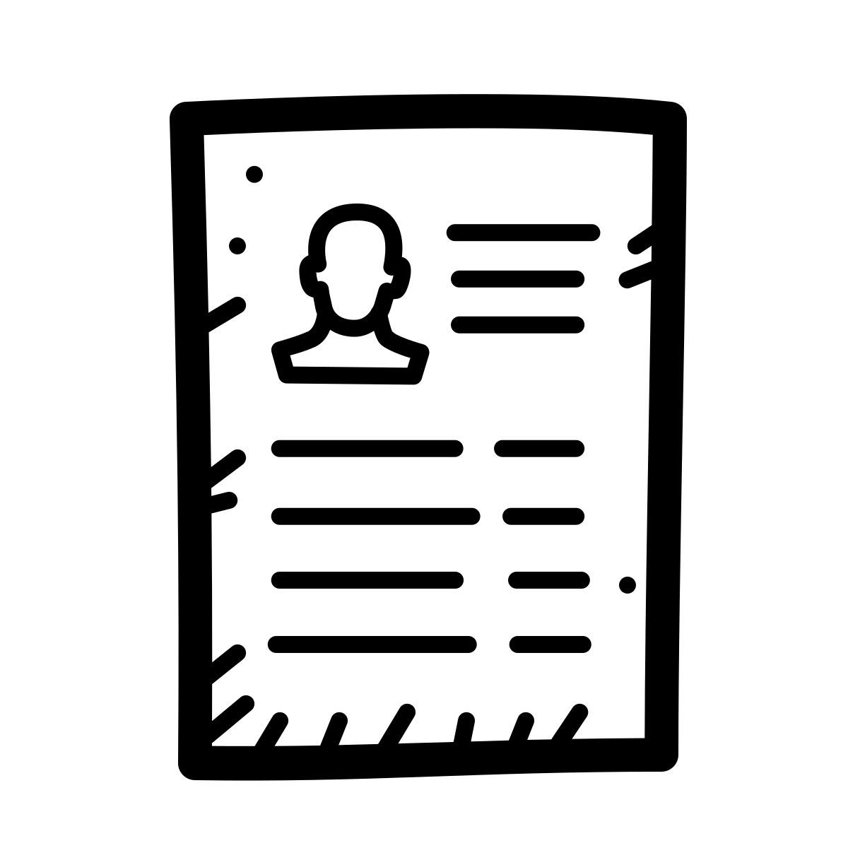 quill style curriculum vitae icon