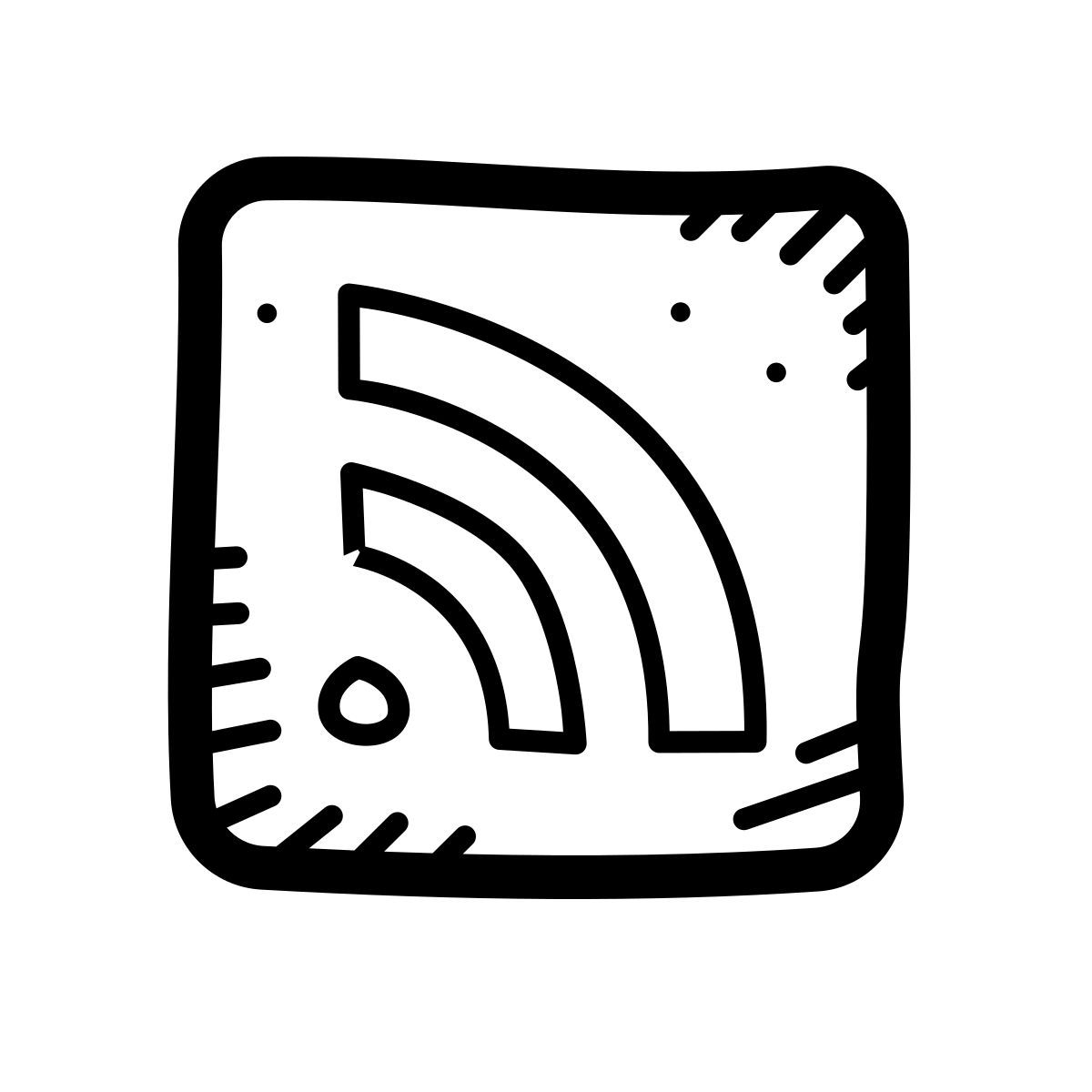 quill style rss icon