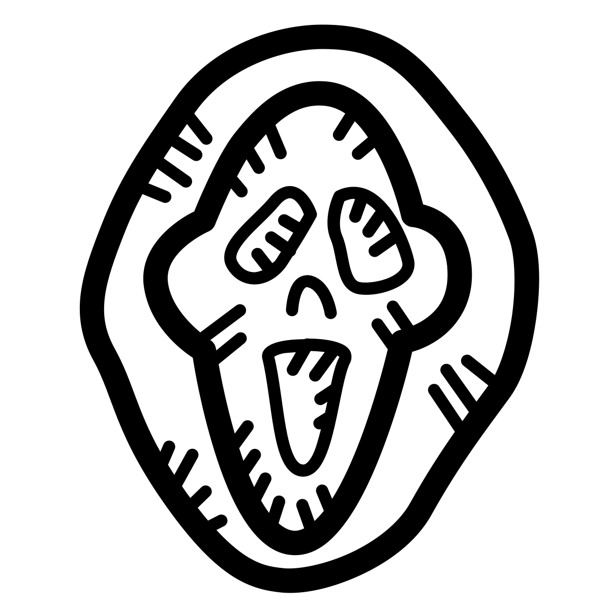 quill style scream icon