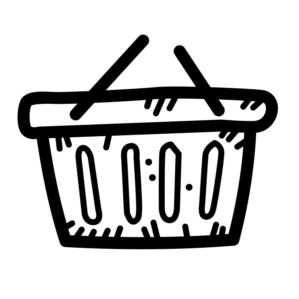 quill style cesto della spesa icon