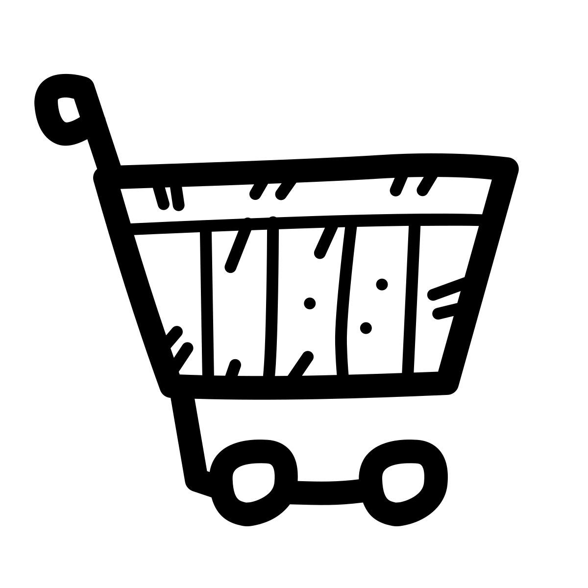 quill style shopping cart icon