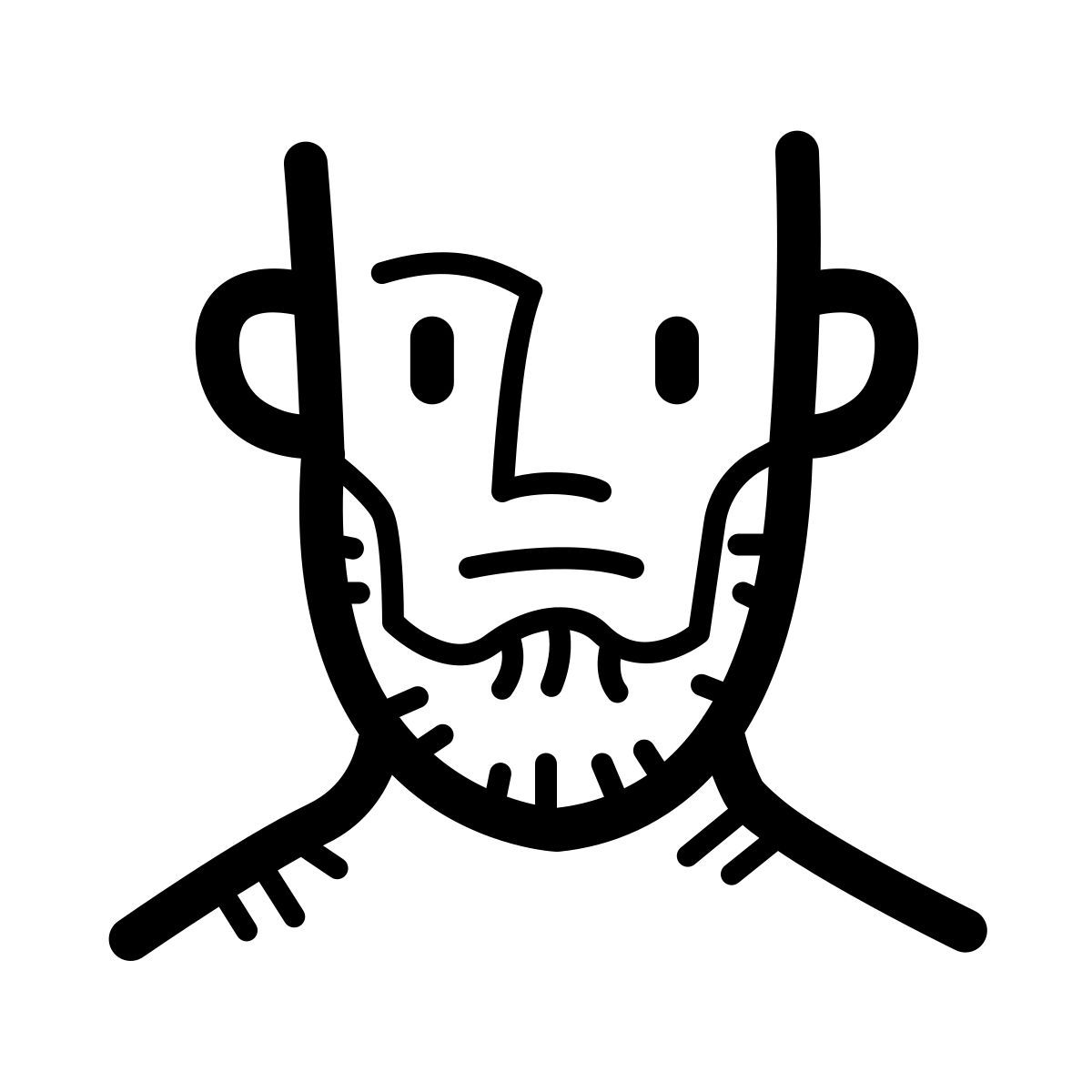 quill style barba corta icon