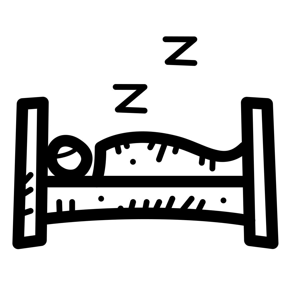 quill style durmiendo en la cama icon