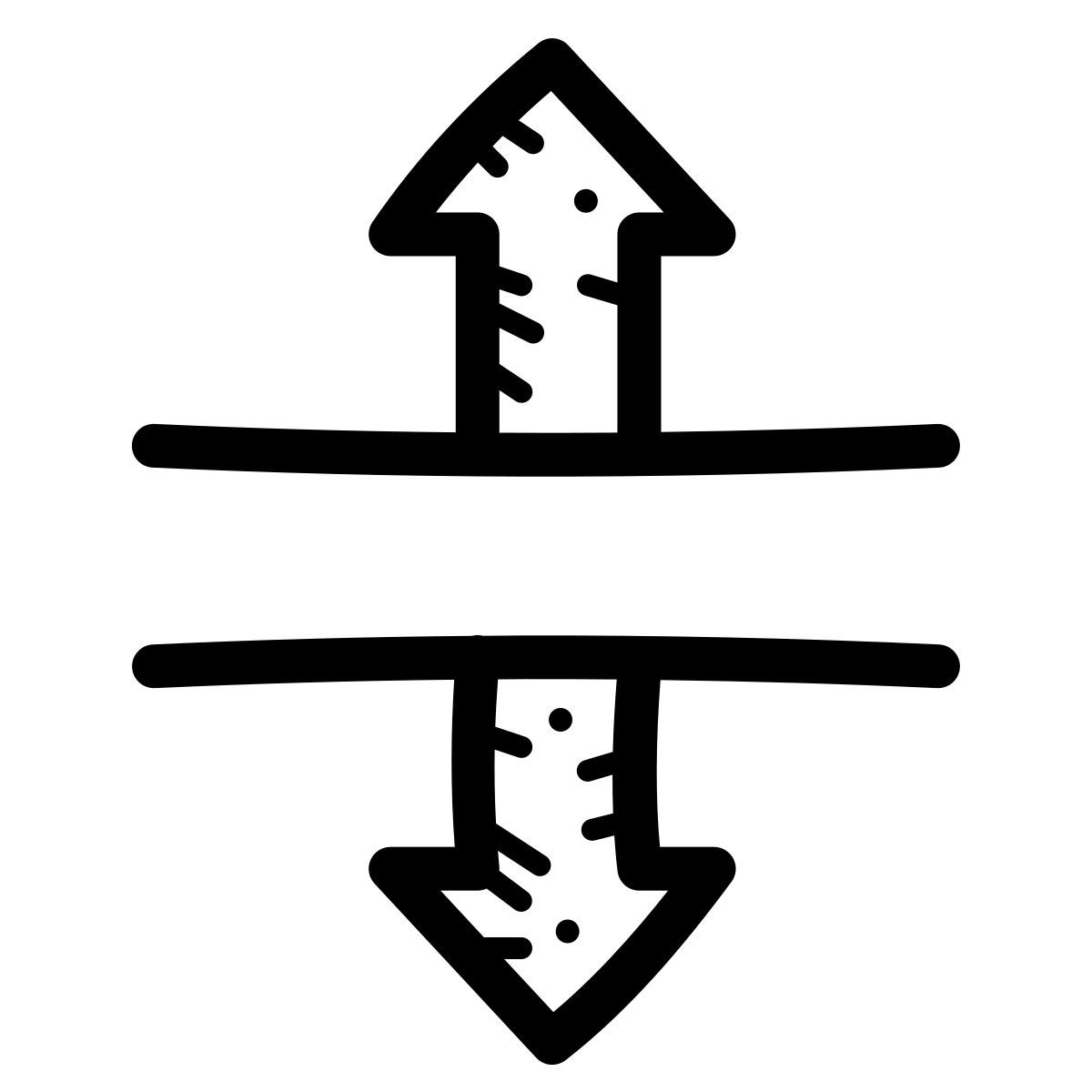 quill style fractura vertical icon