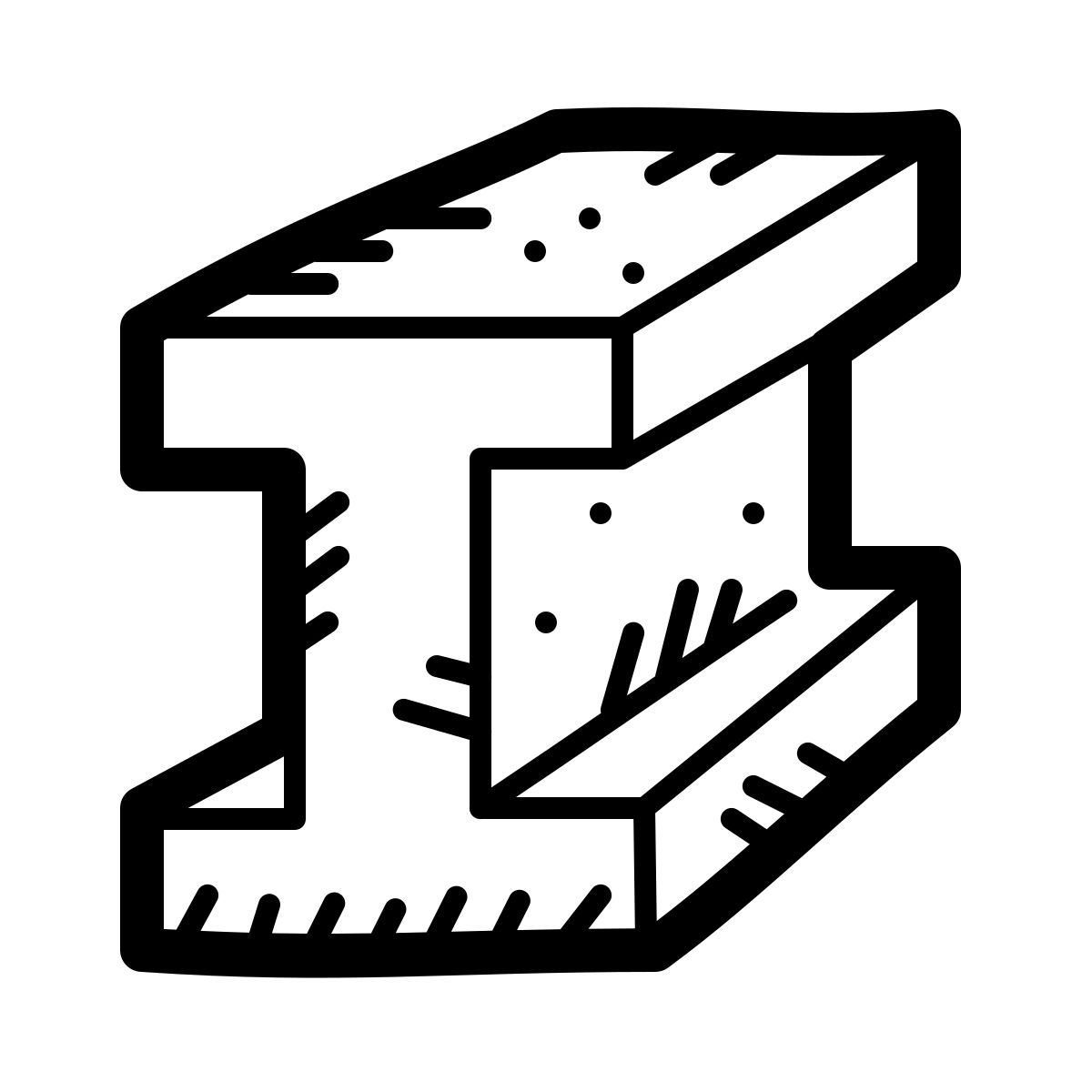 quill style steel i beam icon