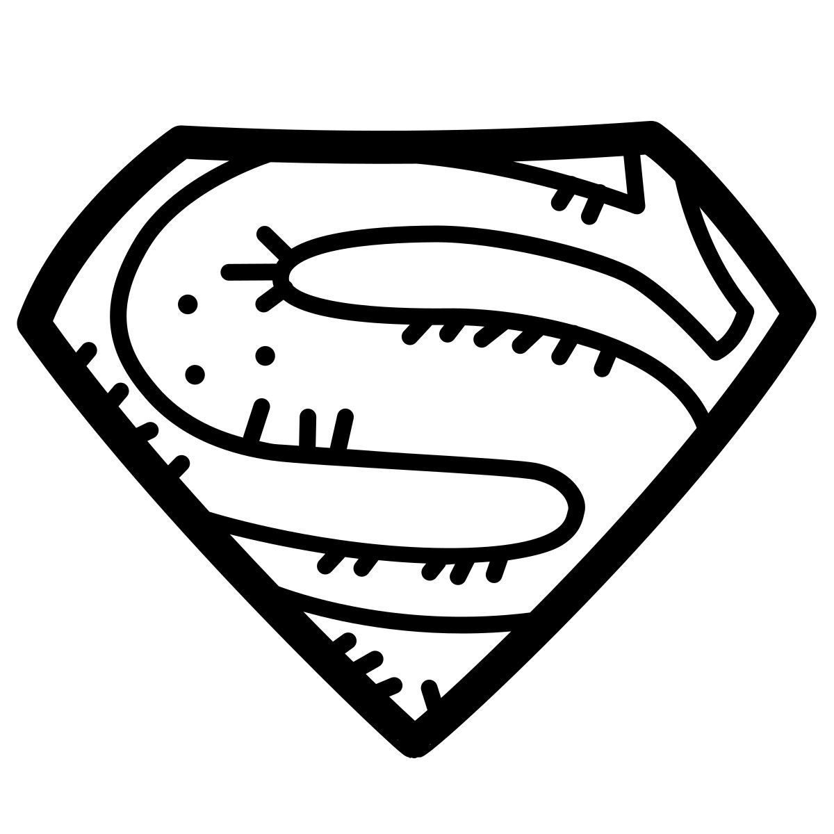 quill style superman icon