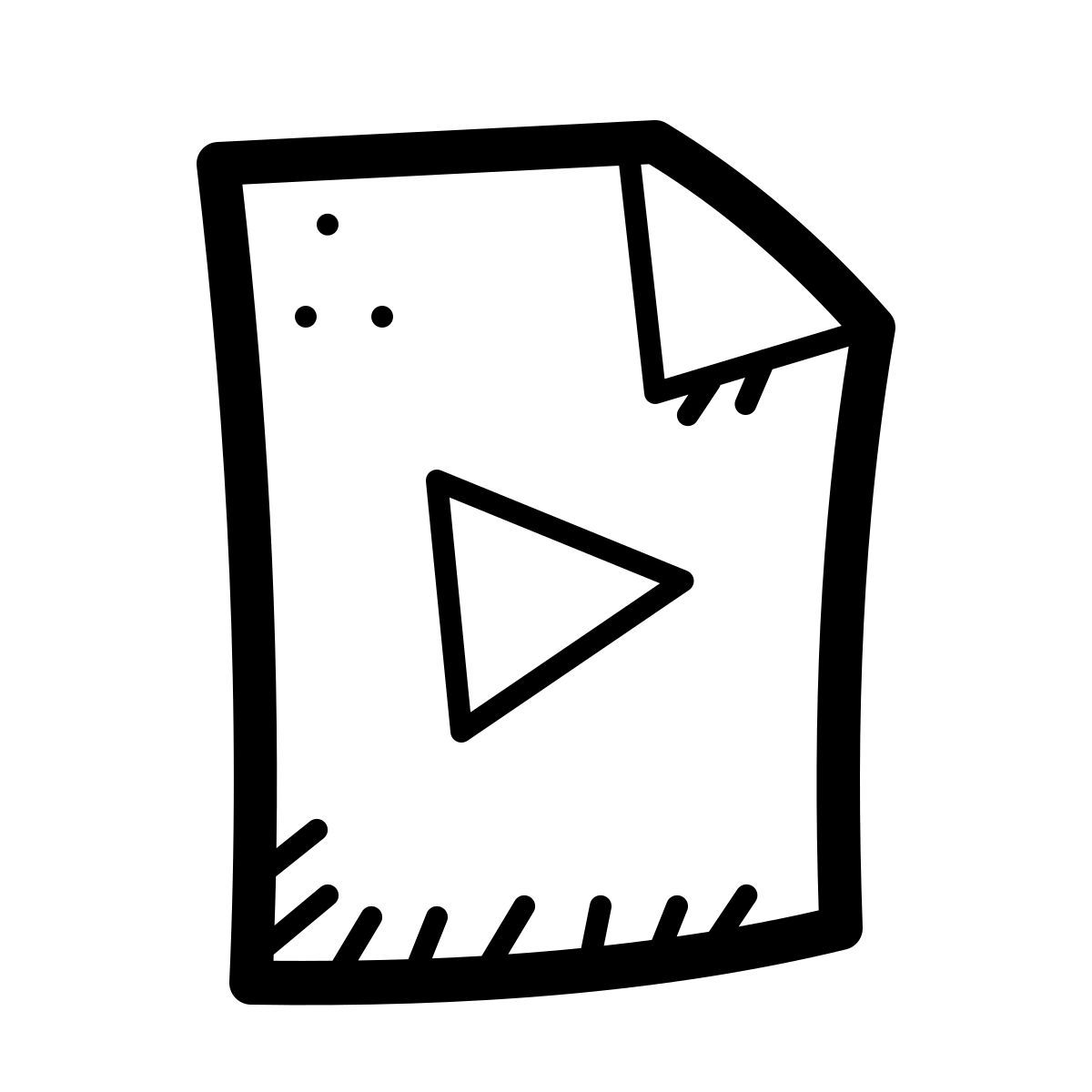 quill style video file icon