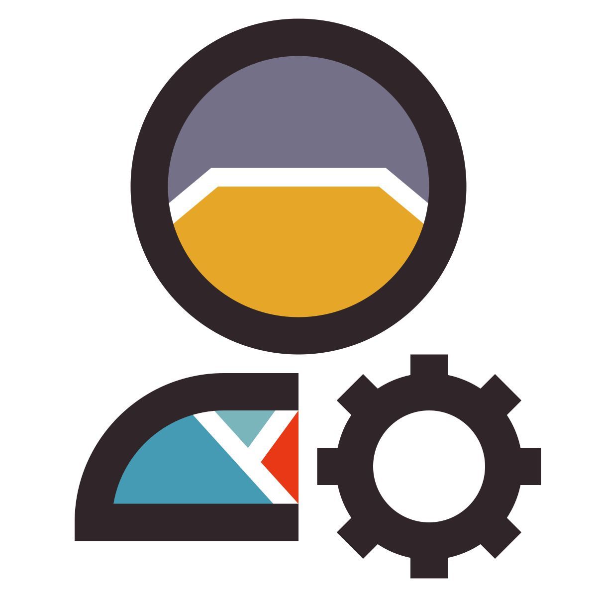 retro style configuración del administrador icon