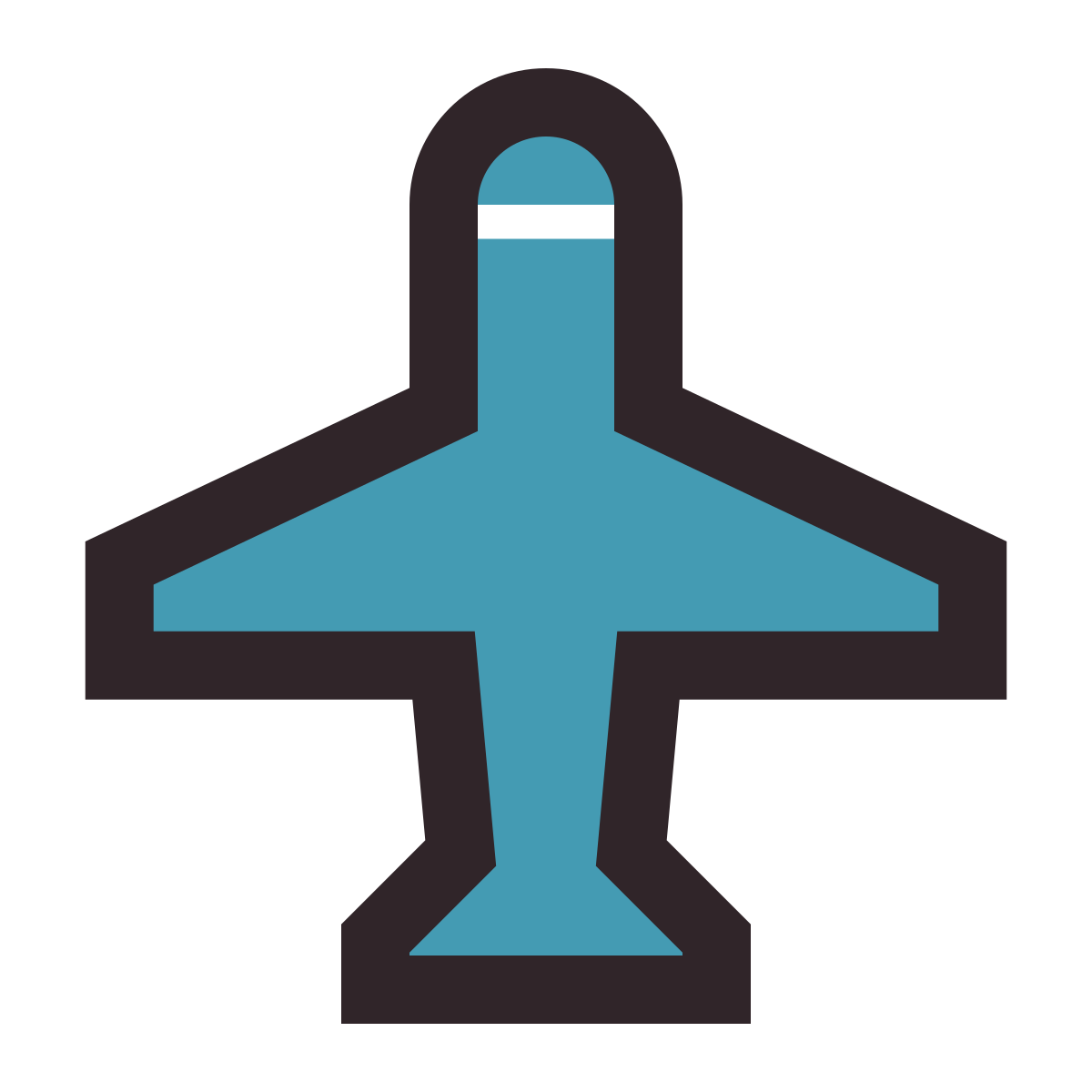 retro style airport icon
