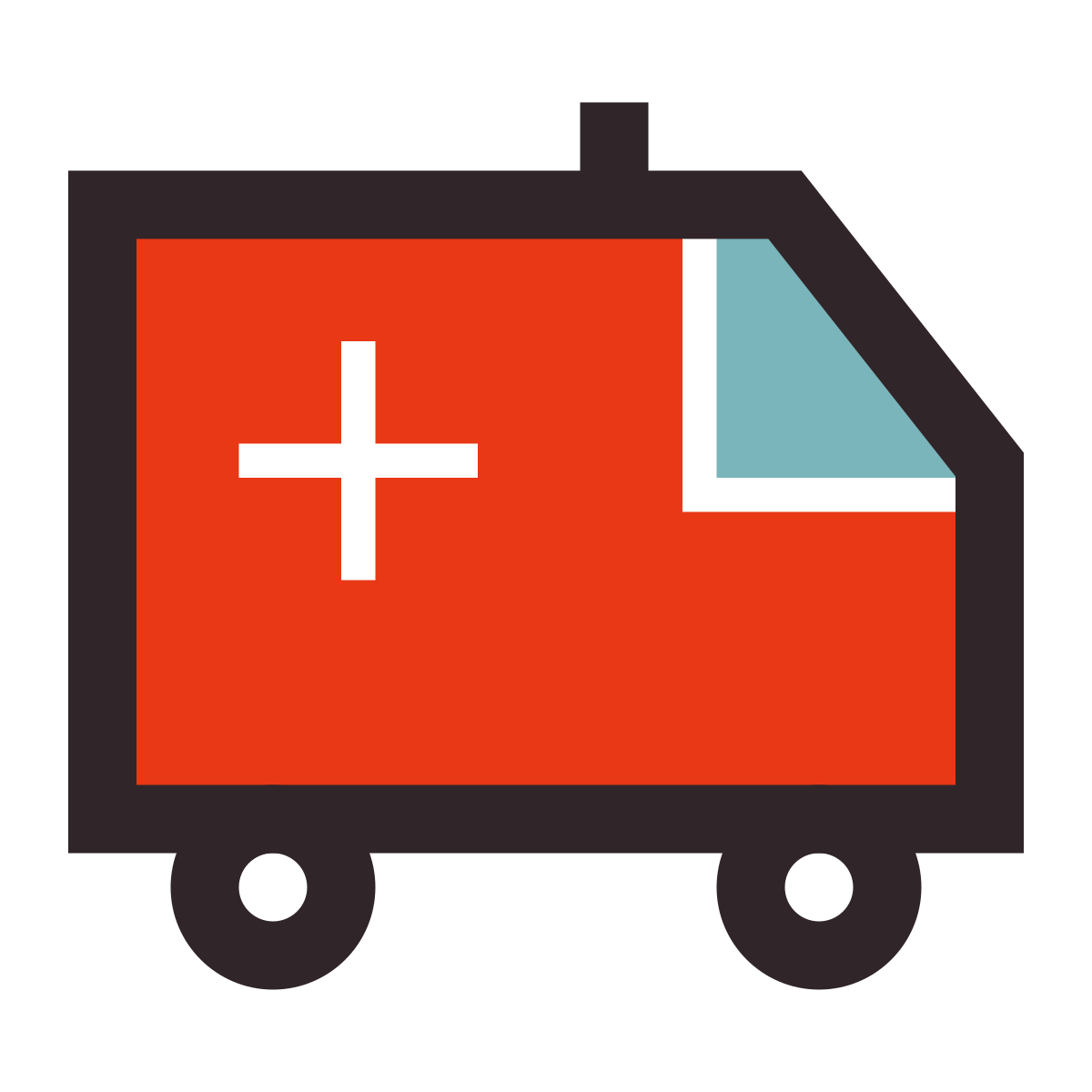 retro style ambulance icon
