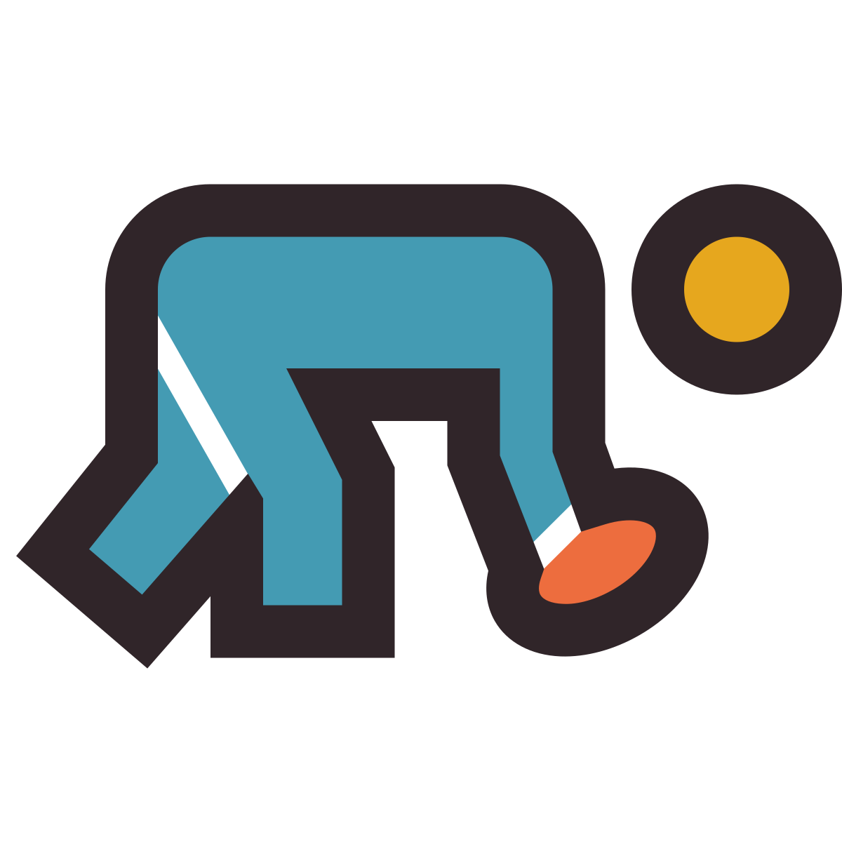 retro style american football player icon
