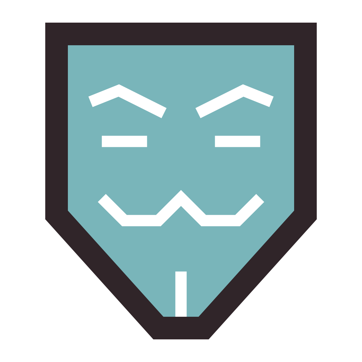 retro style anonymous mask icon