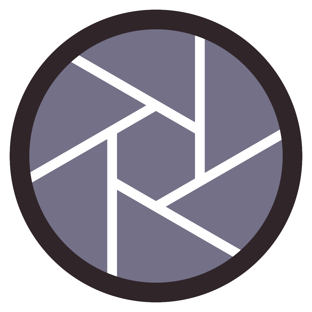 retro style aperture icon