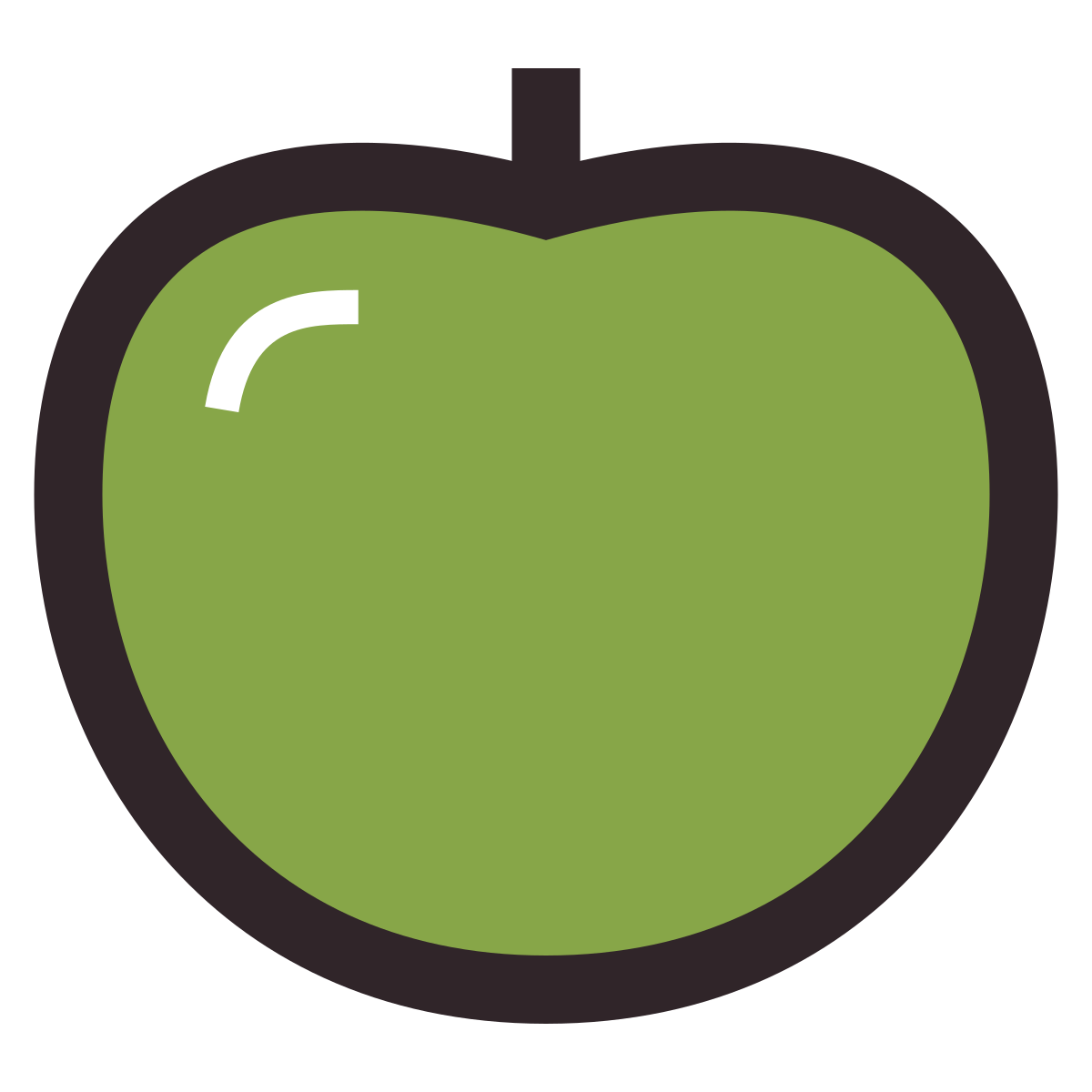 retro style apple icon