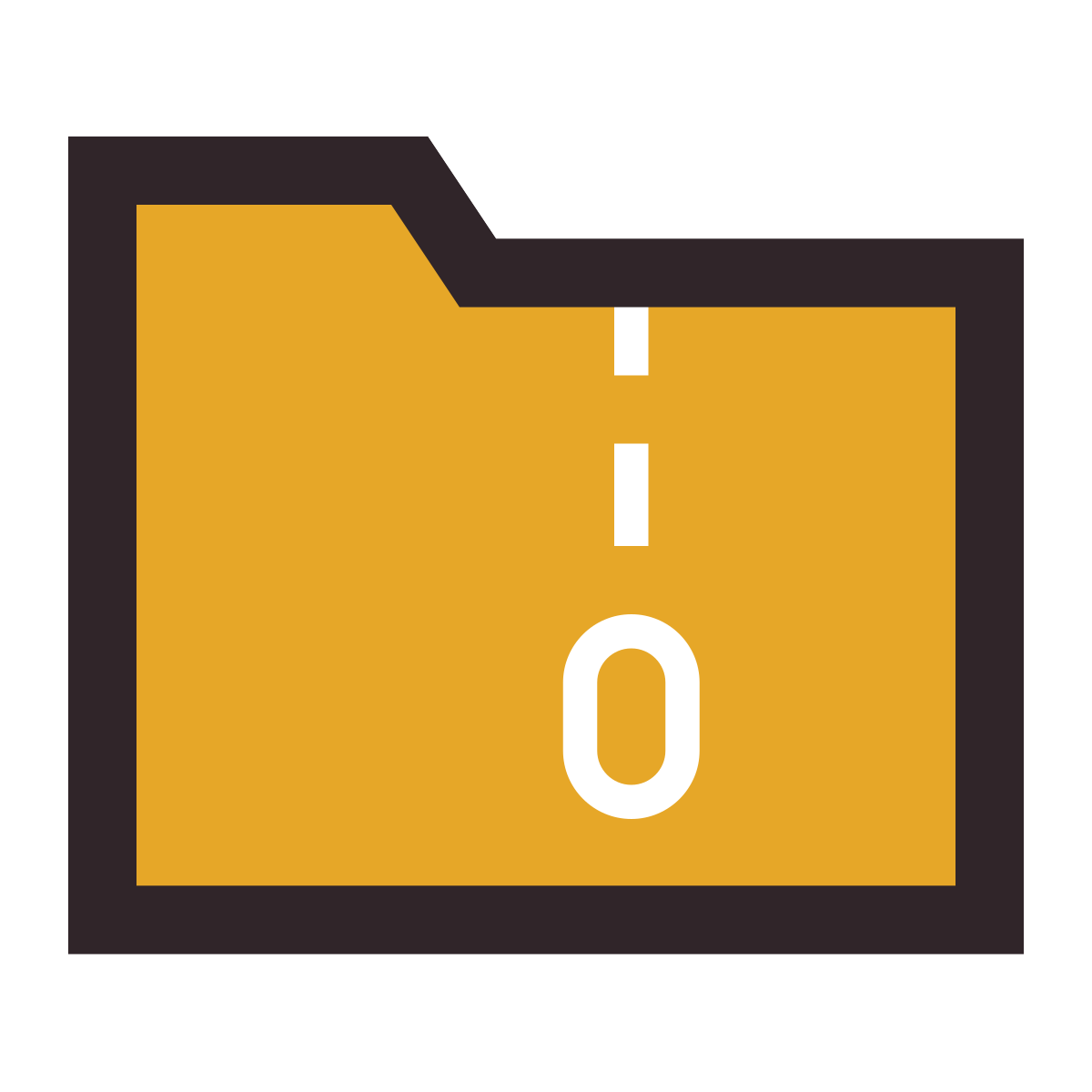 retro style archive folder icon