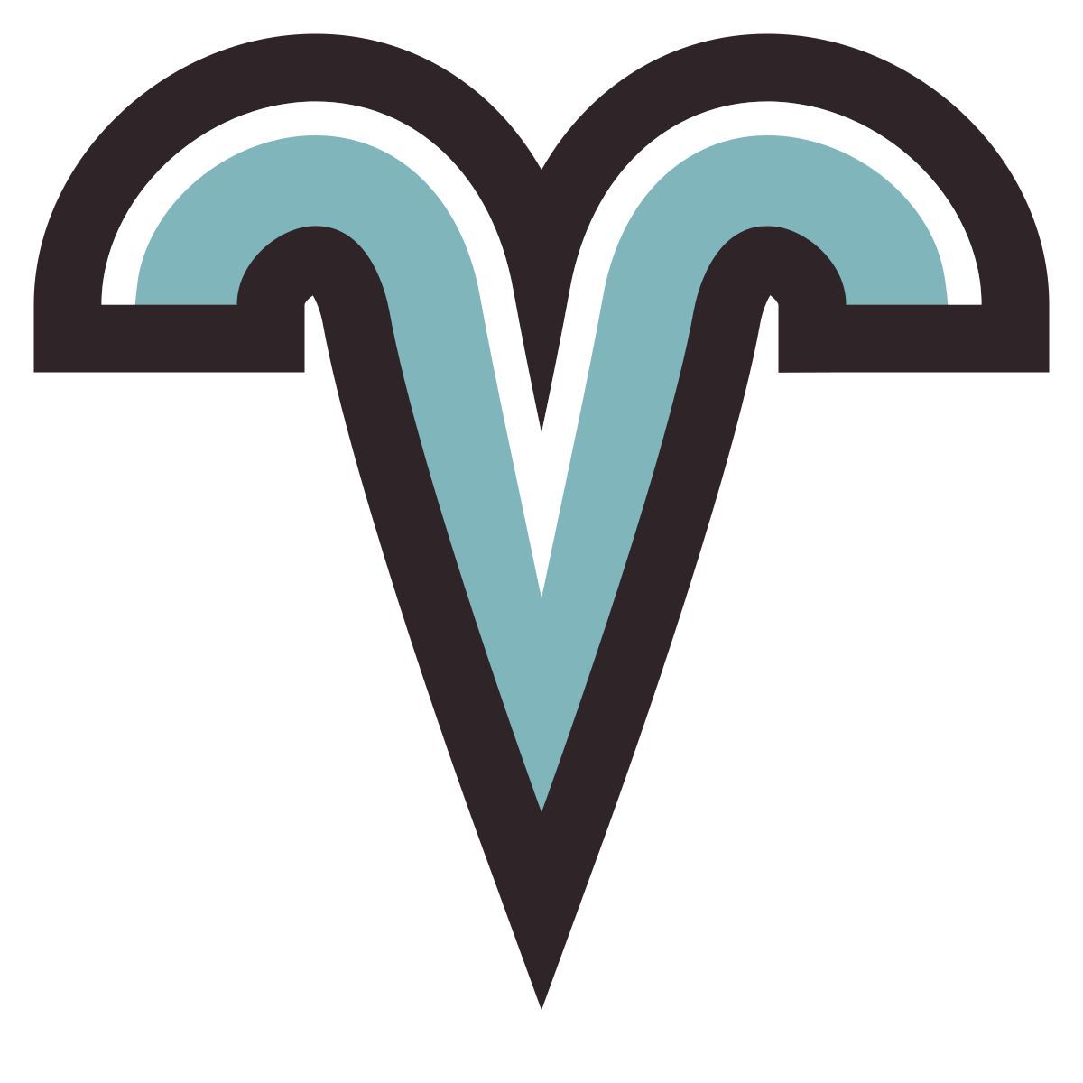 retro style 양자리 icon