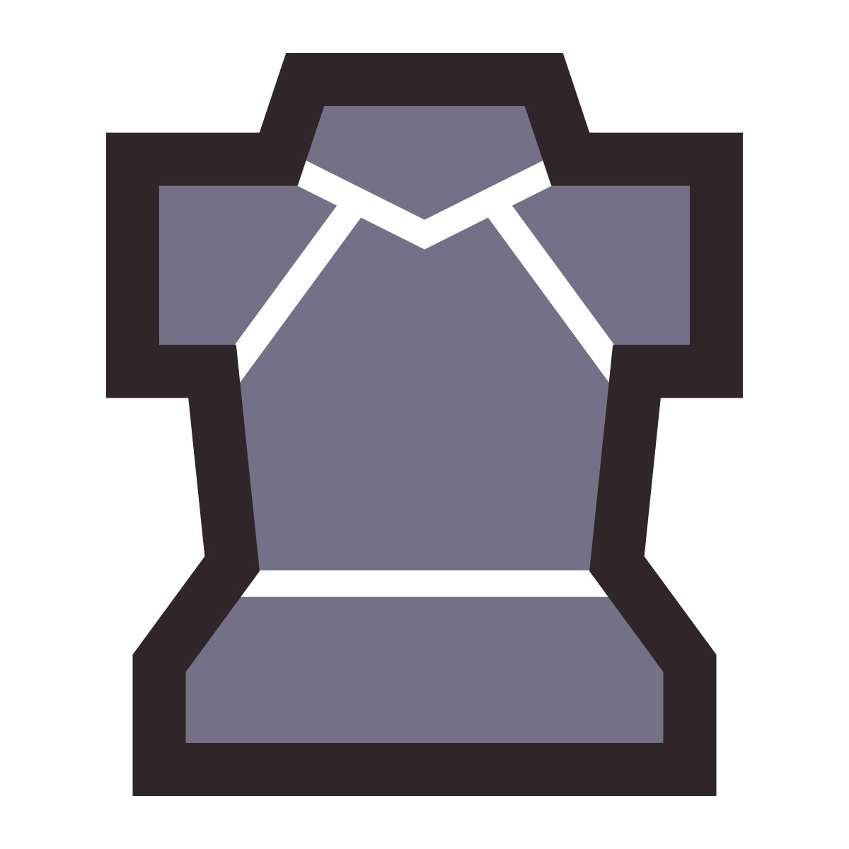retro style armored breastplate icon