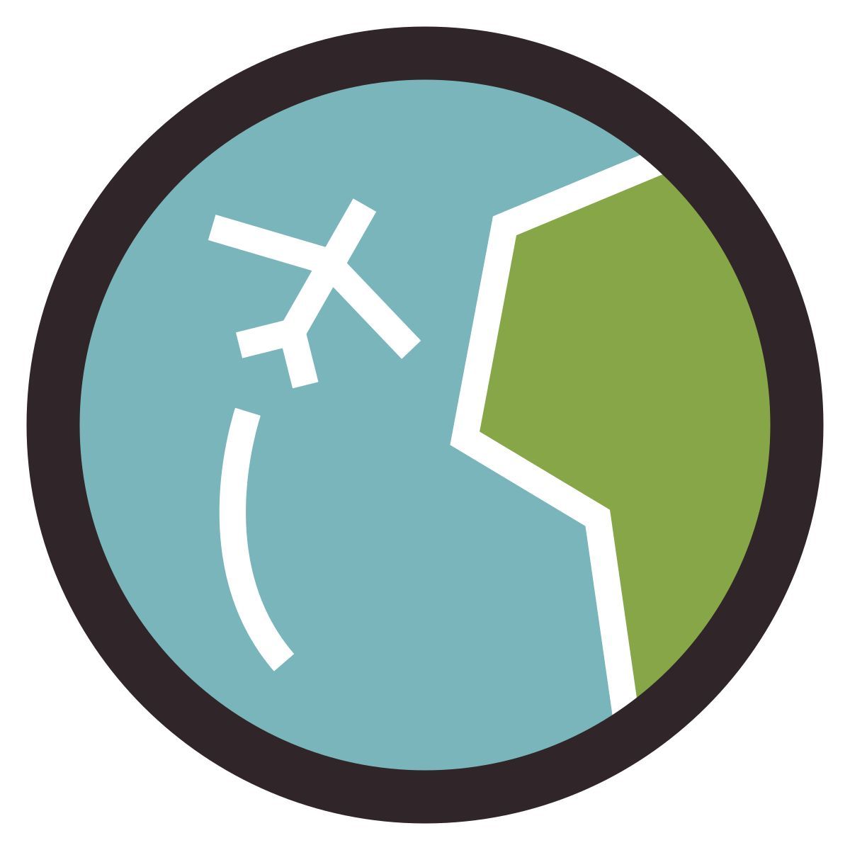 retro style um die welt icon