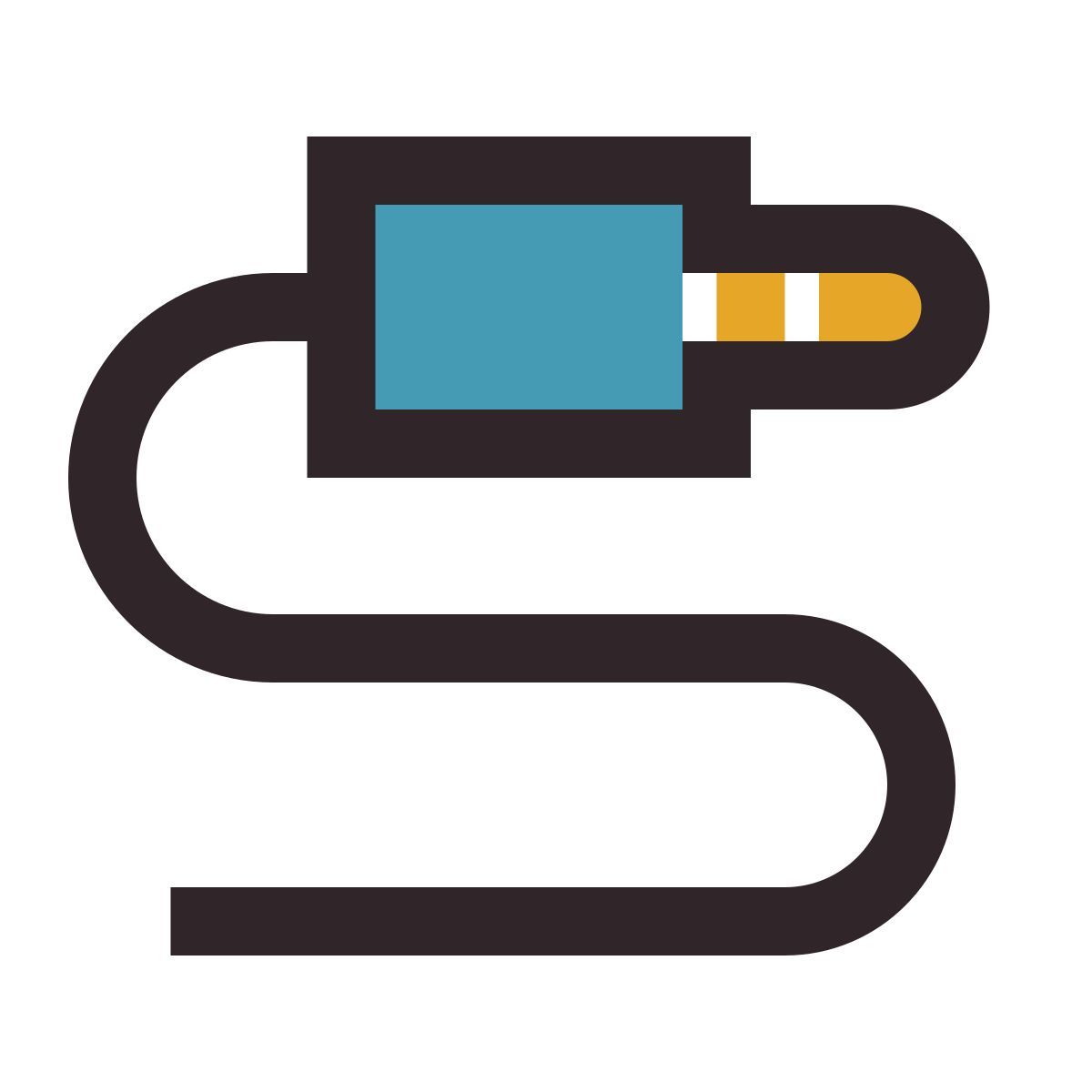 retro style audio cable  v2 icon
