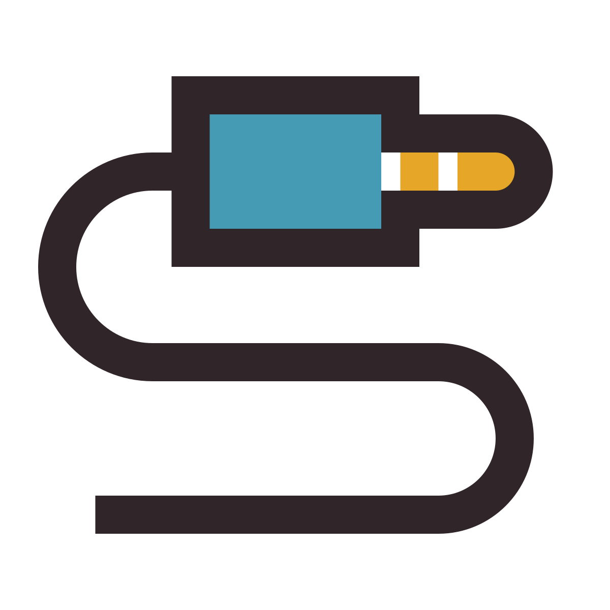 retro style audio cable  v2 icon