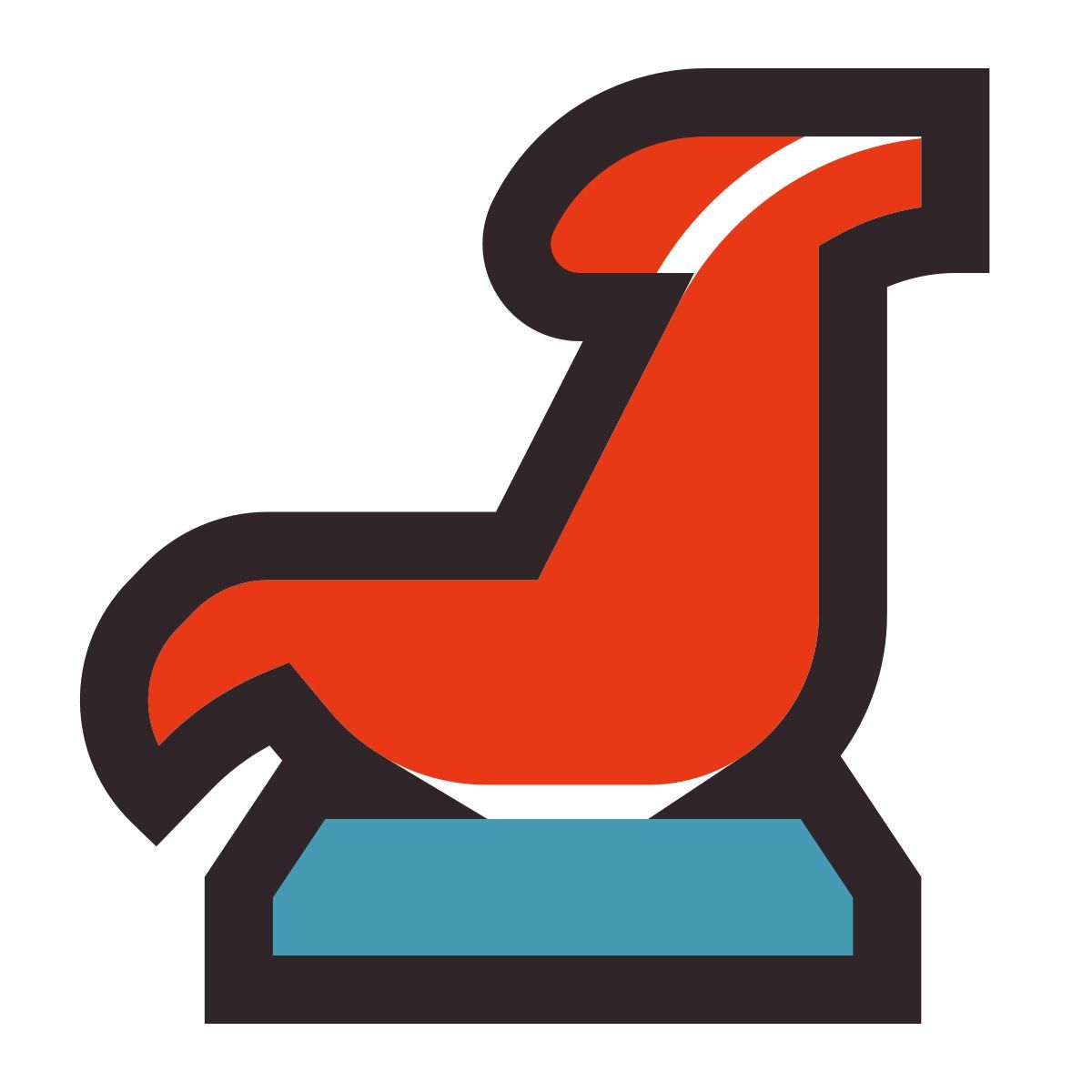 retro style baby car seat icon