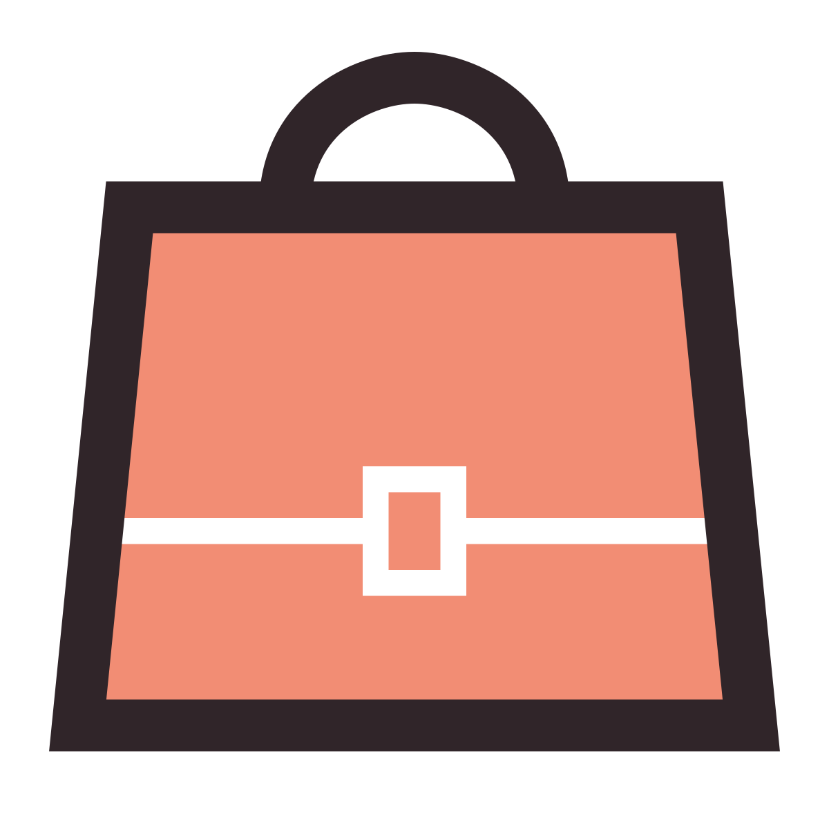 retro style bag front view icon