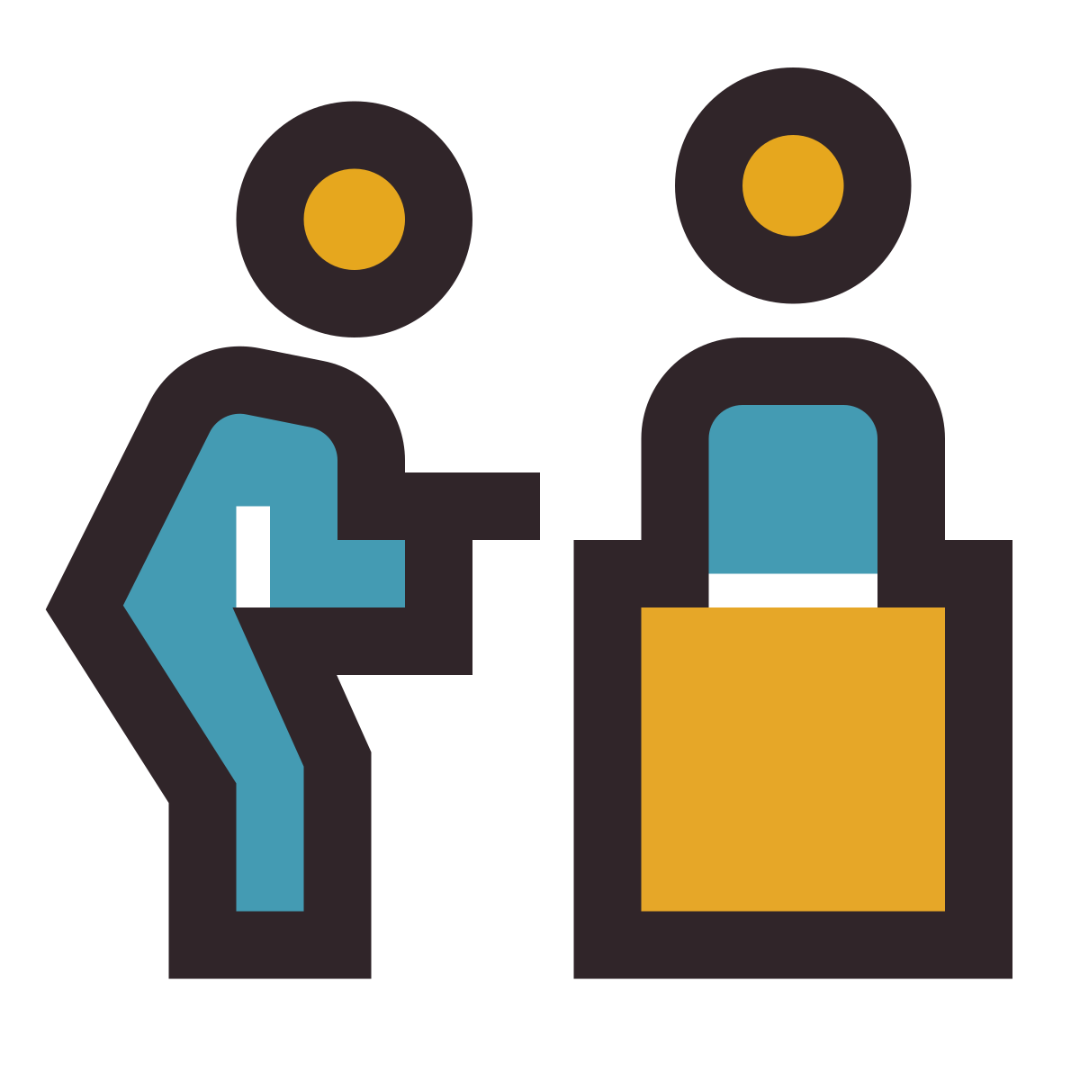 retro style bank robbery icon