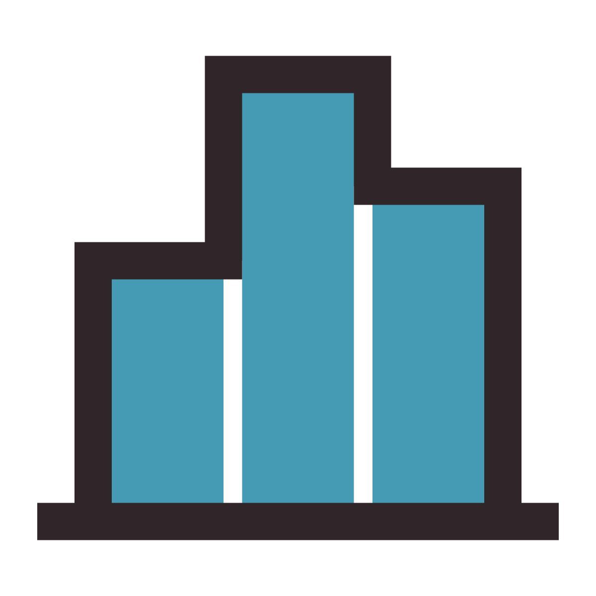 retro style 条形图 icon