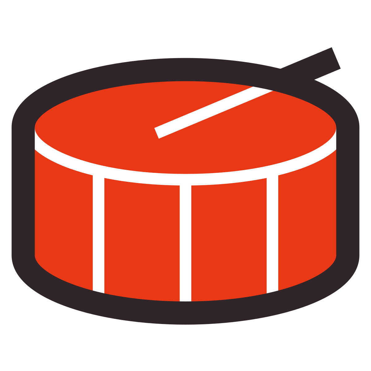retro style bass drum icon