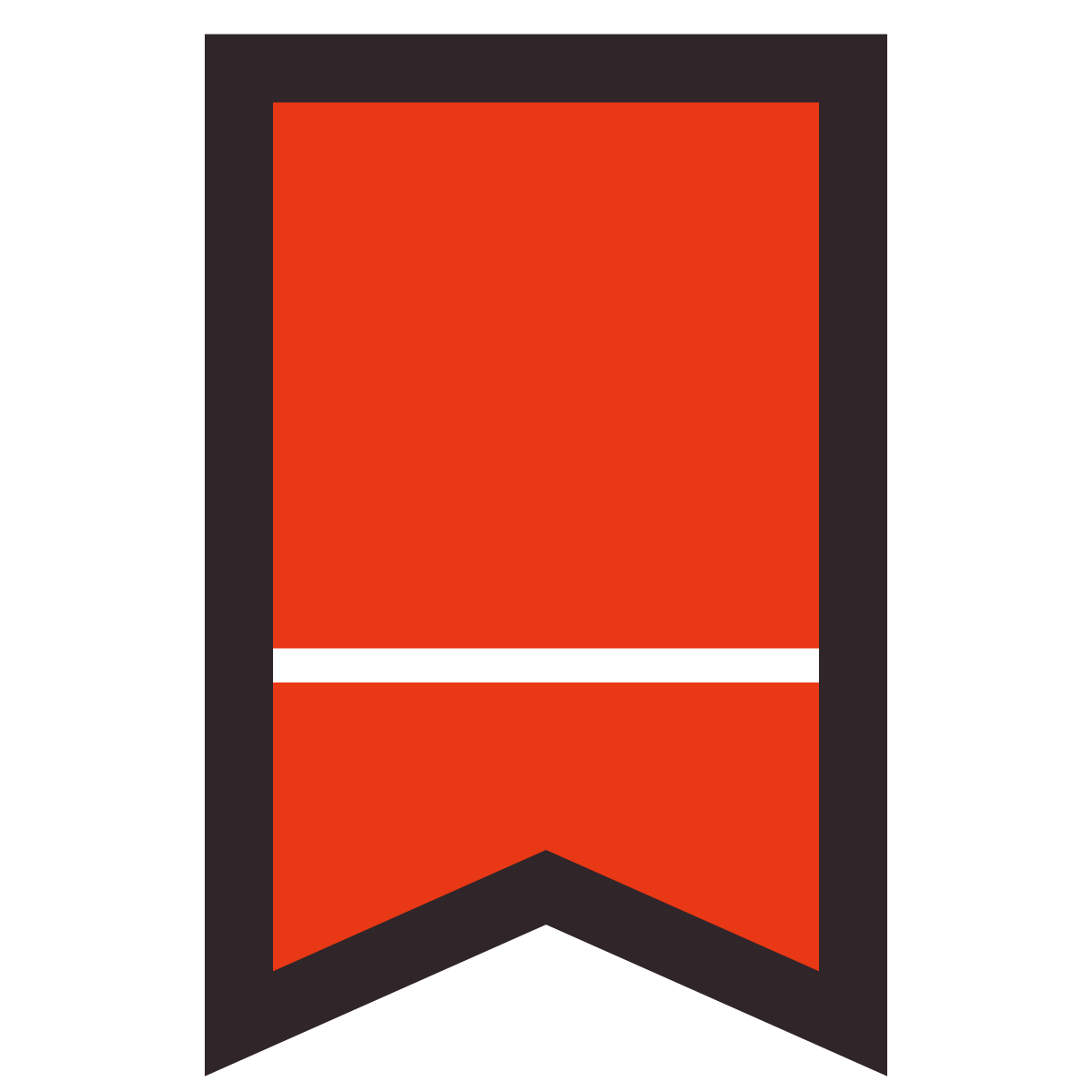 retro style bookmark ribbon icon