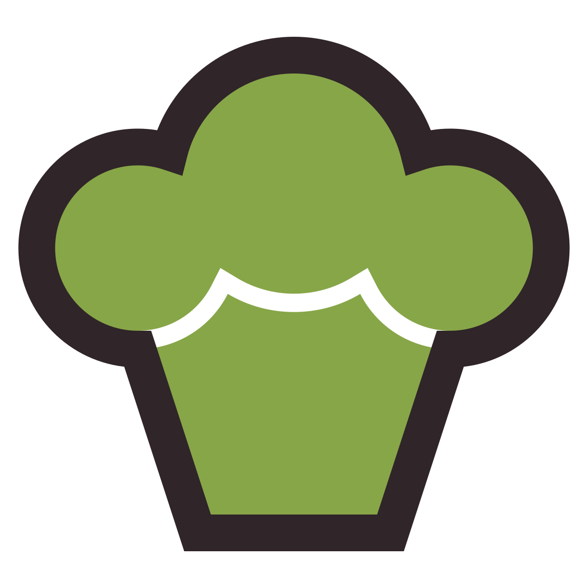 retro style broccoli icon