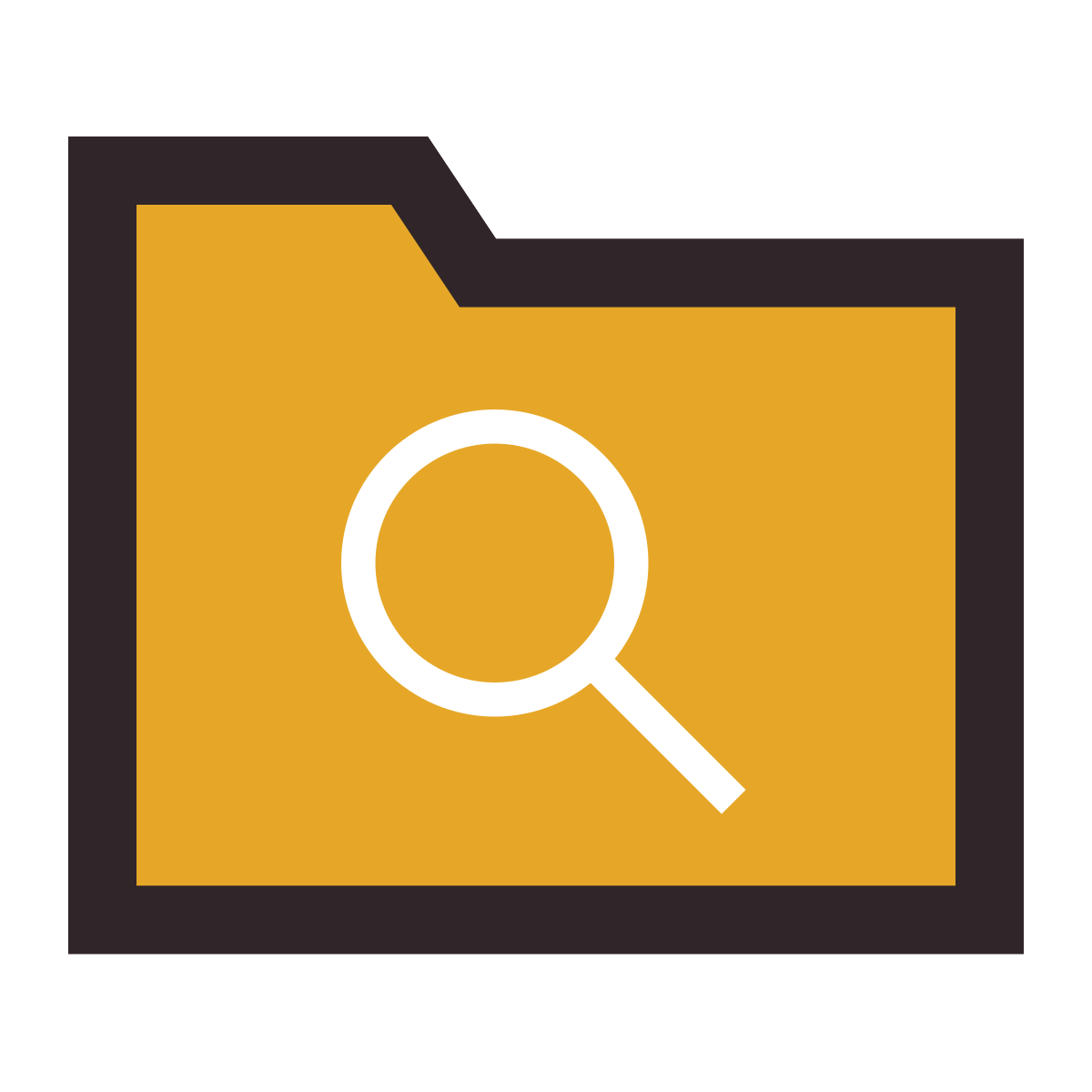 retro style browse folder icon