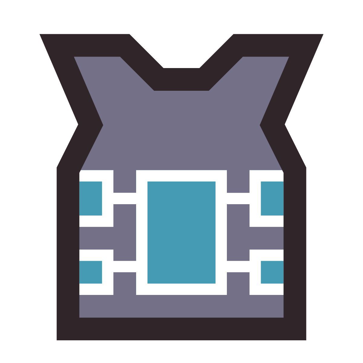 retro style kugelsichere weste icon