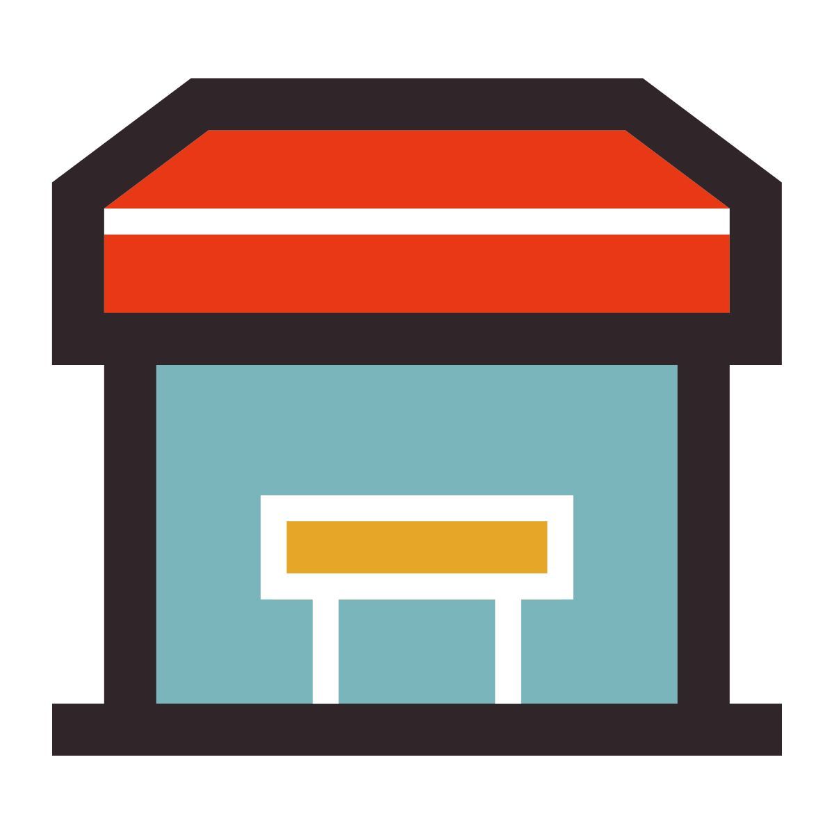 retro style bushaltestelle1 icon