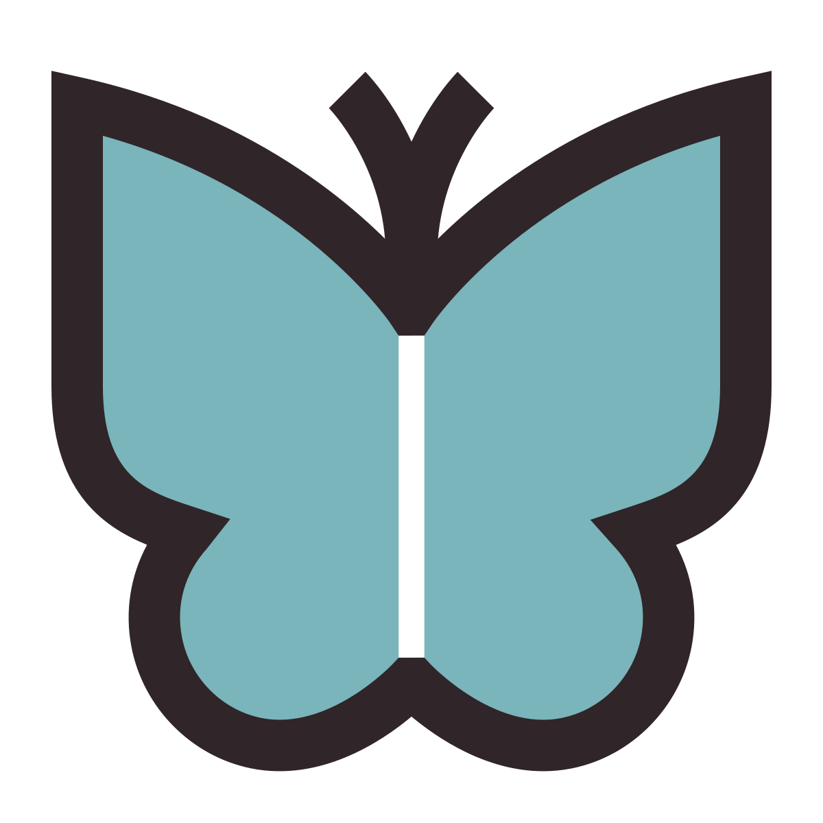 retro style butterfly icon