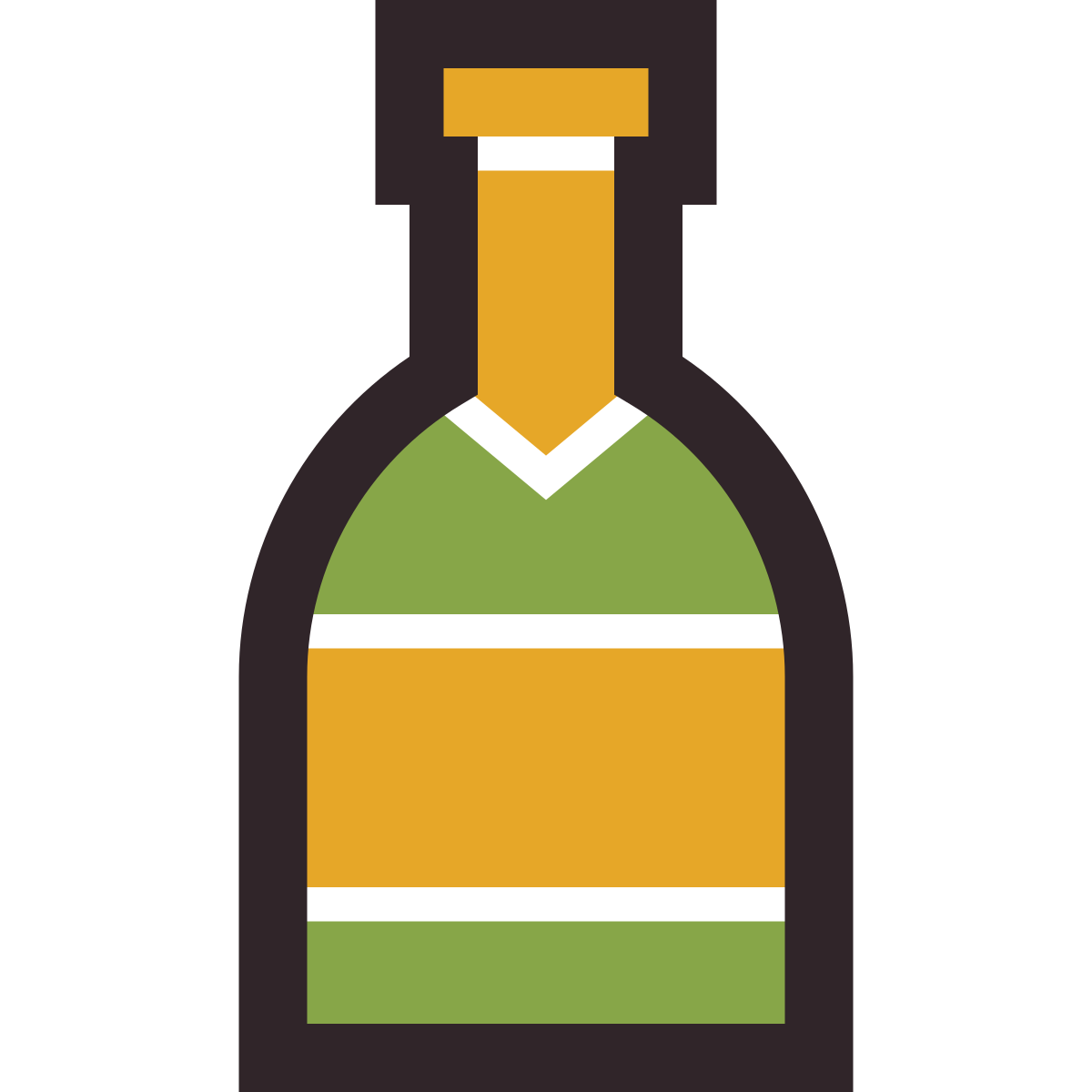 retro style champagne bottle icon