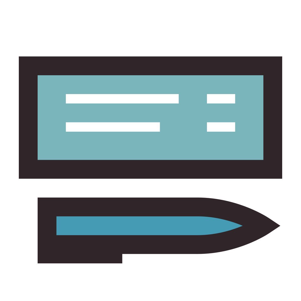 retro style check book icon