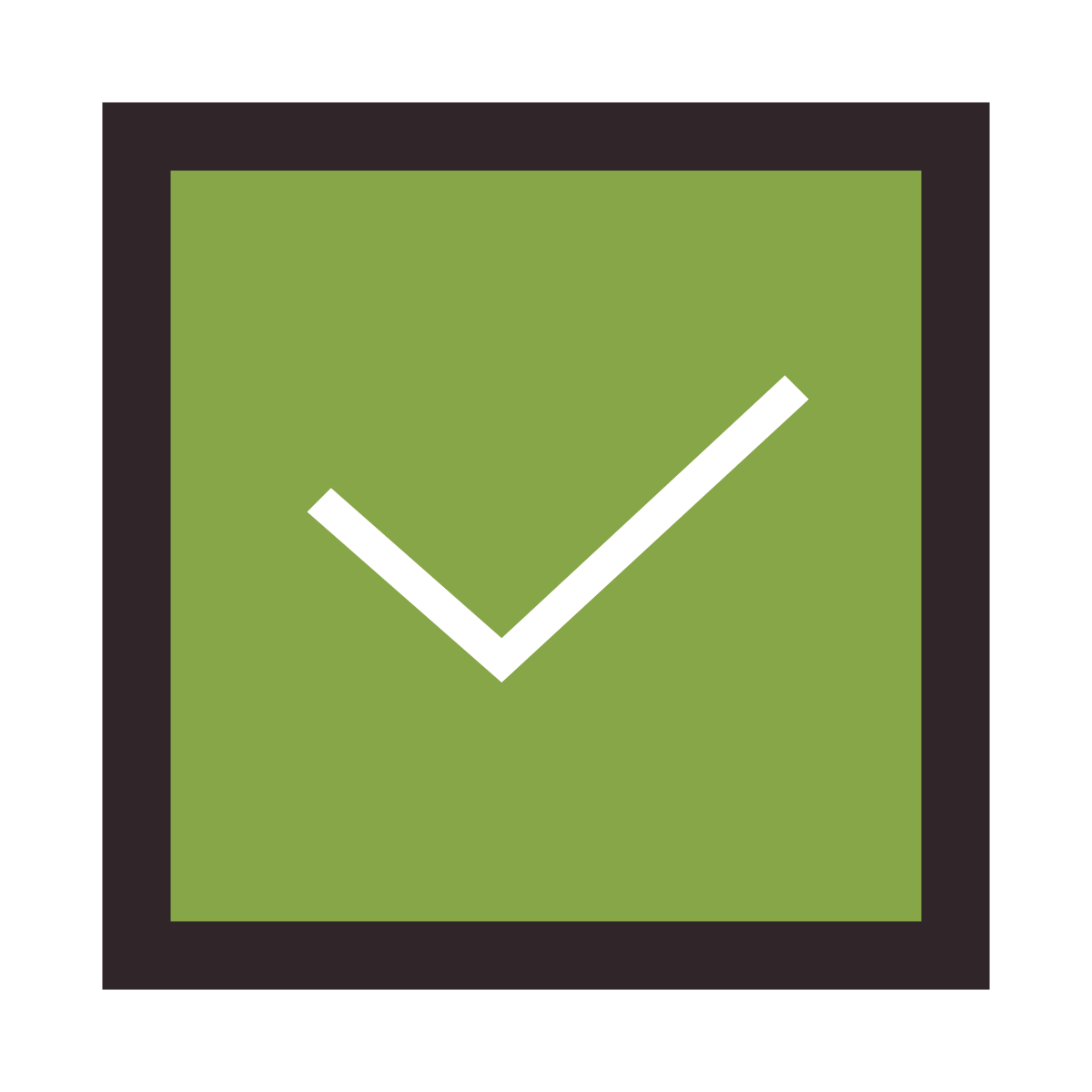 retro style checked checkbox icon