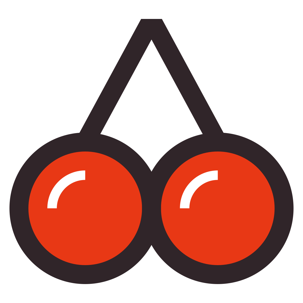 retro style cherry icon