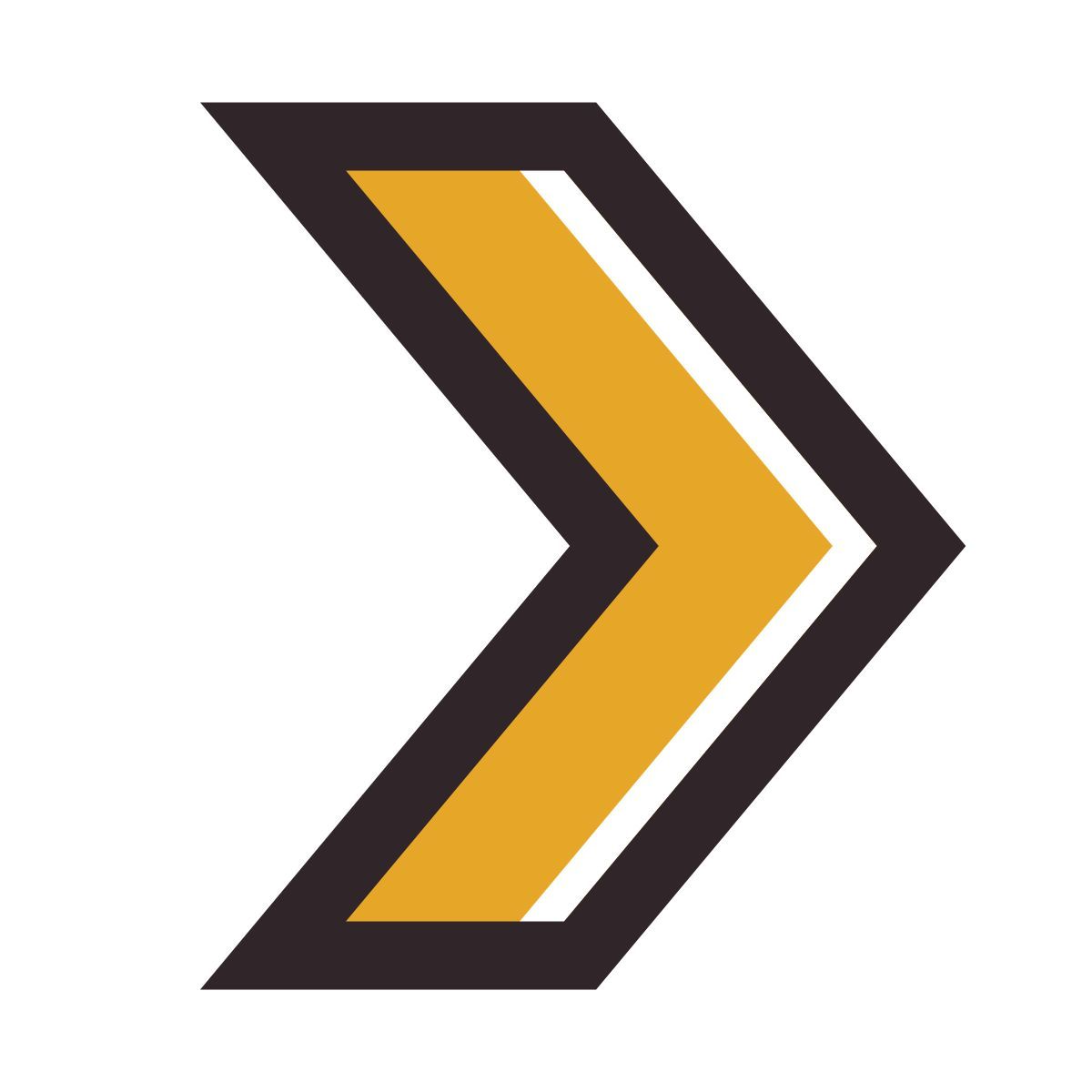 retro style chevron right icon