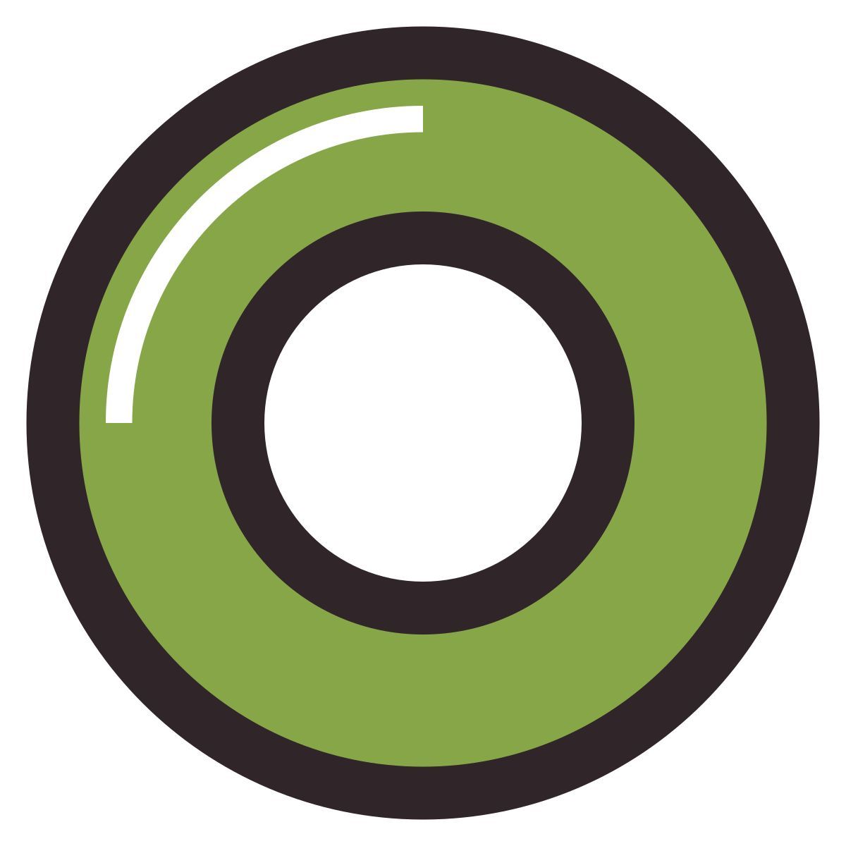 retro style cerchio icon