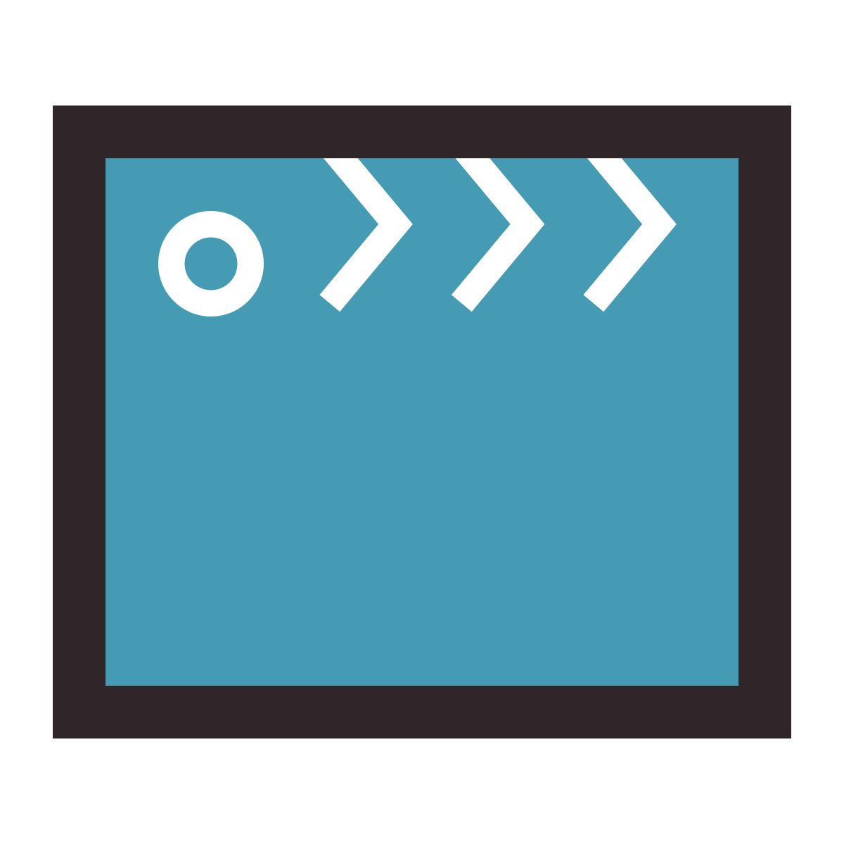 retro style clapperboard icon