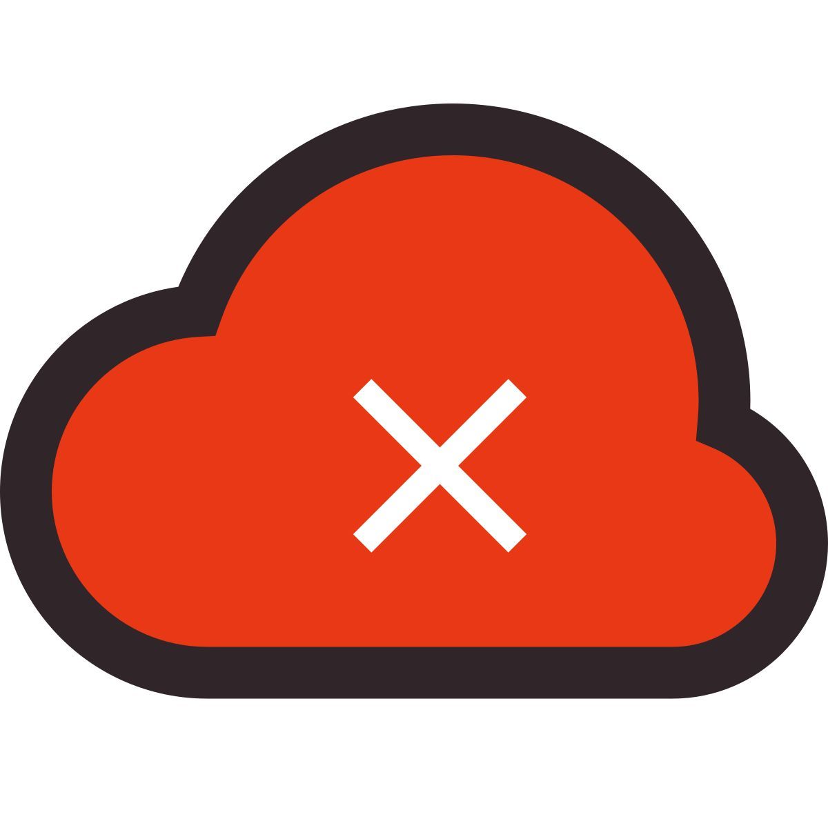 retro style cloud cross icon