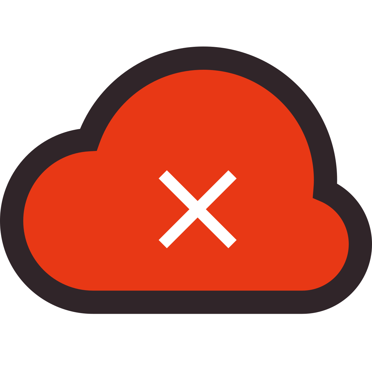 retro style cloud cross icon